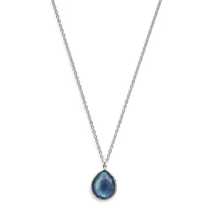 Ippolita Sterling Rock Candy Lapis Quartz Mini Teardrop Necklace