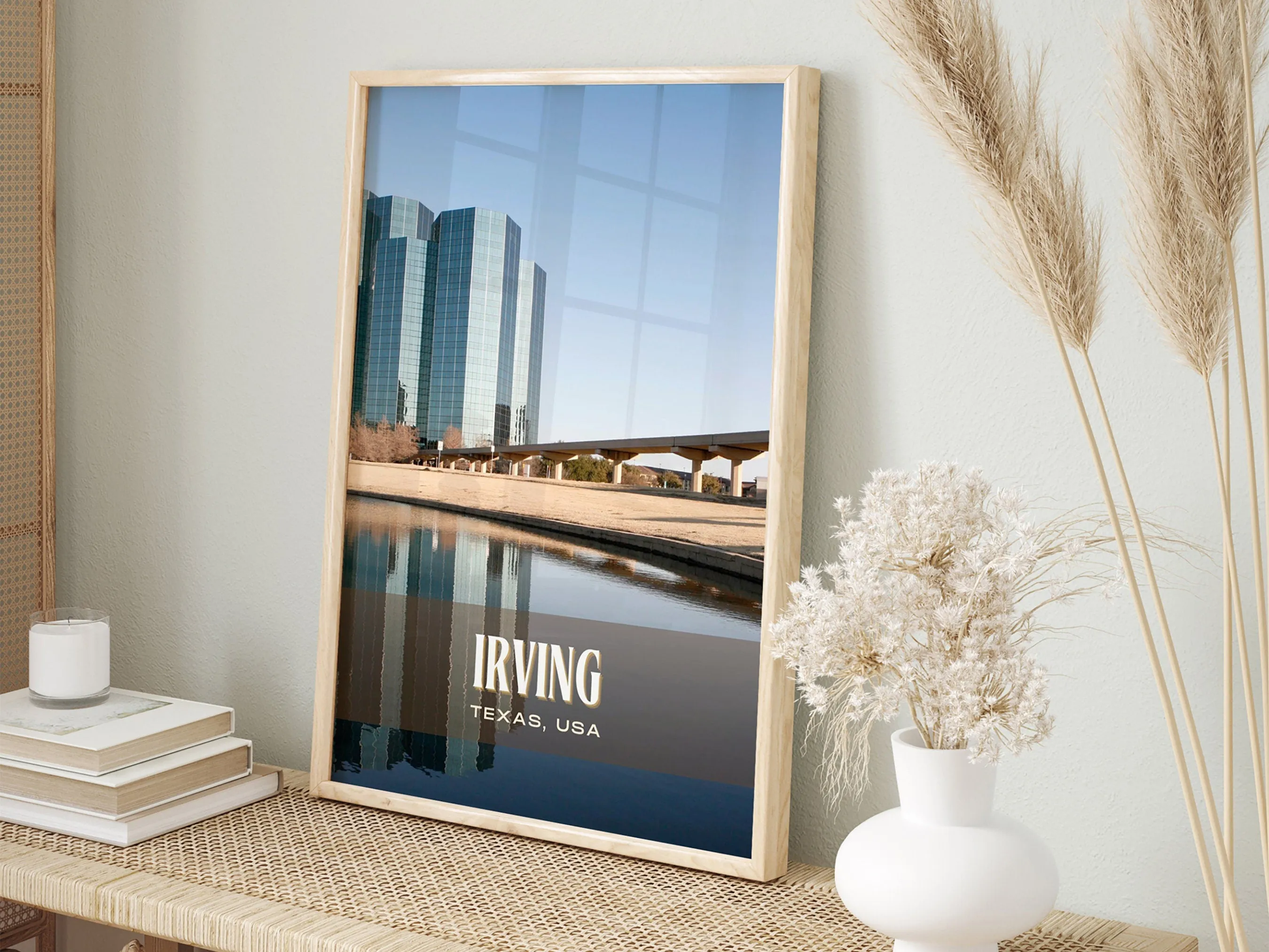 Irving Retro Wall Art, Texas, USA