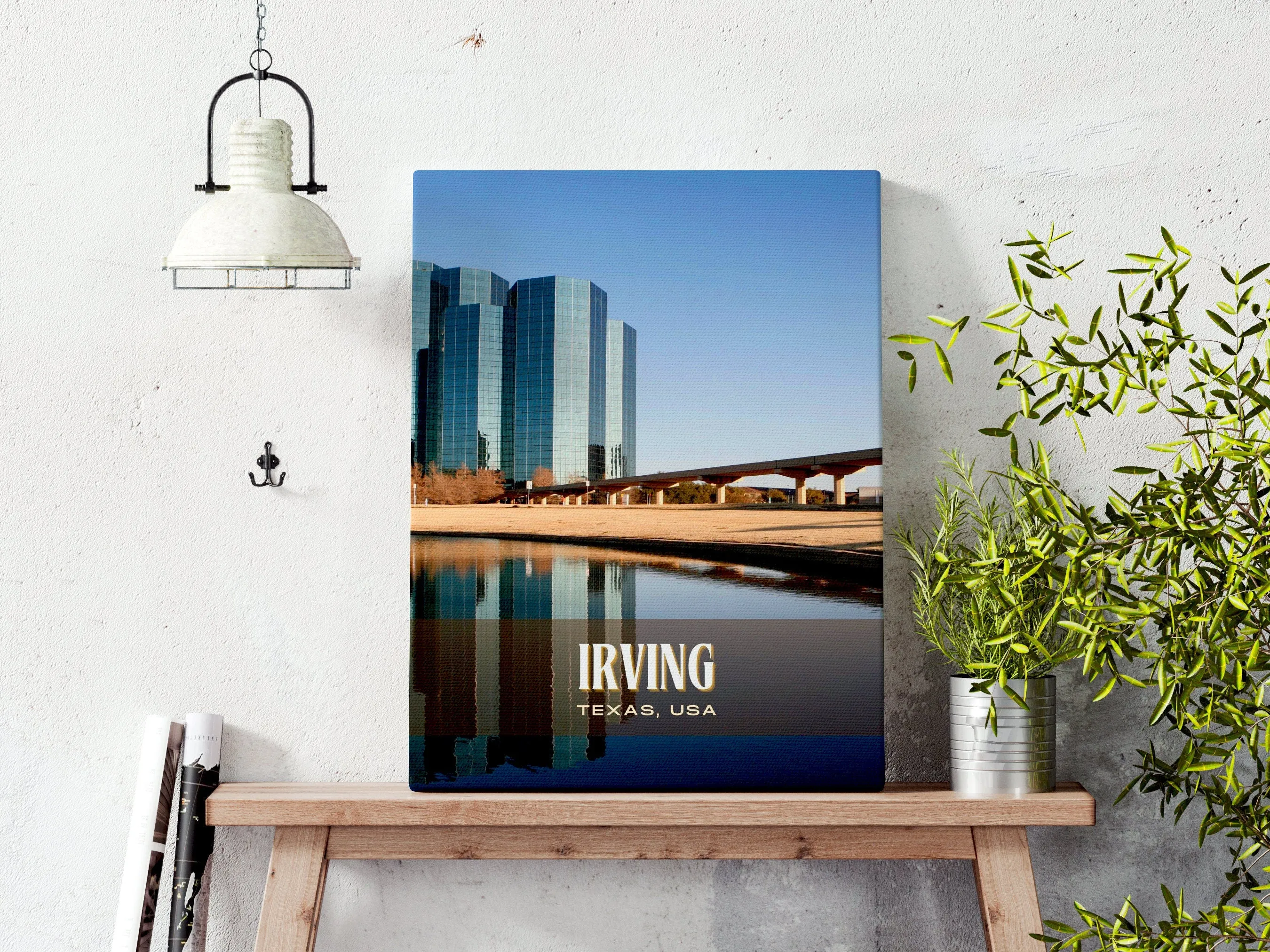Irving Retro Wall Art, Texas, USA