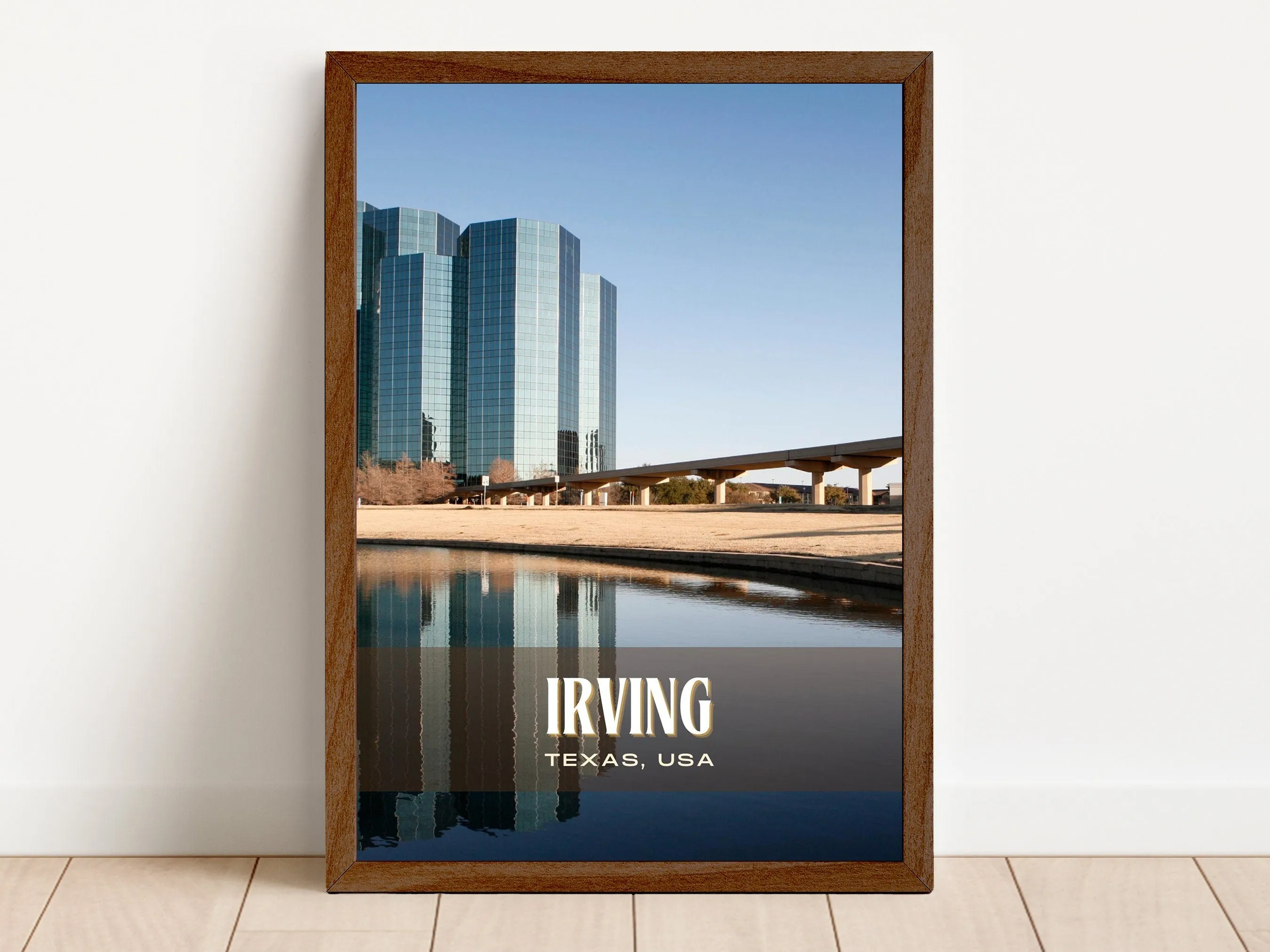 Irving Retro Wall Art, Texas, USA