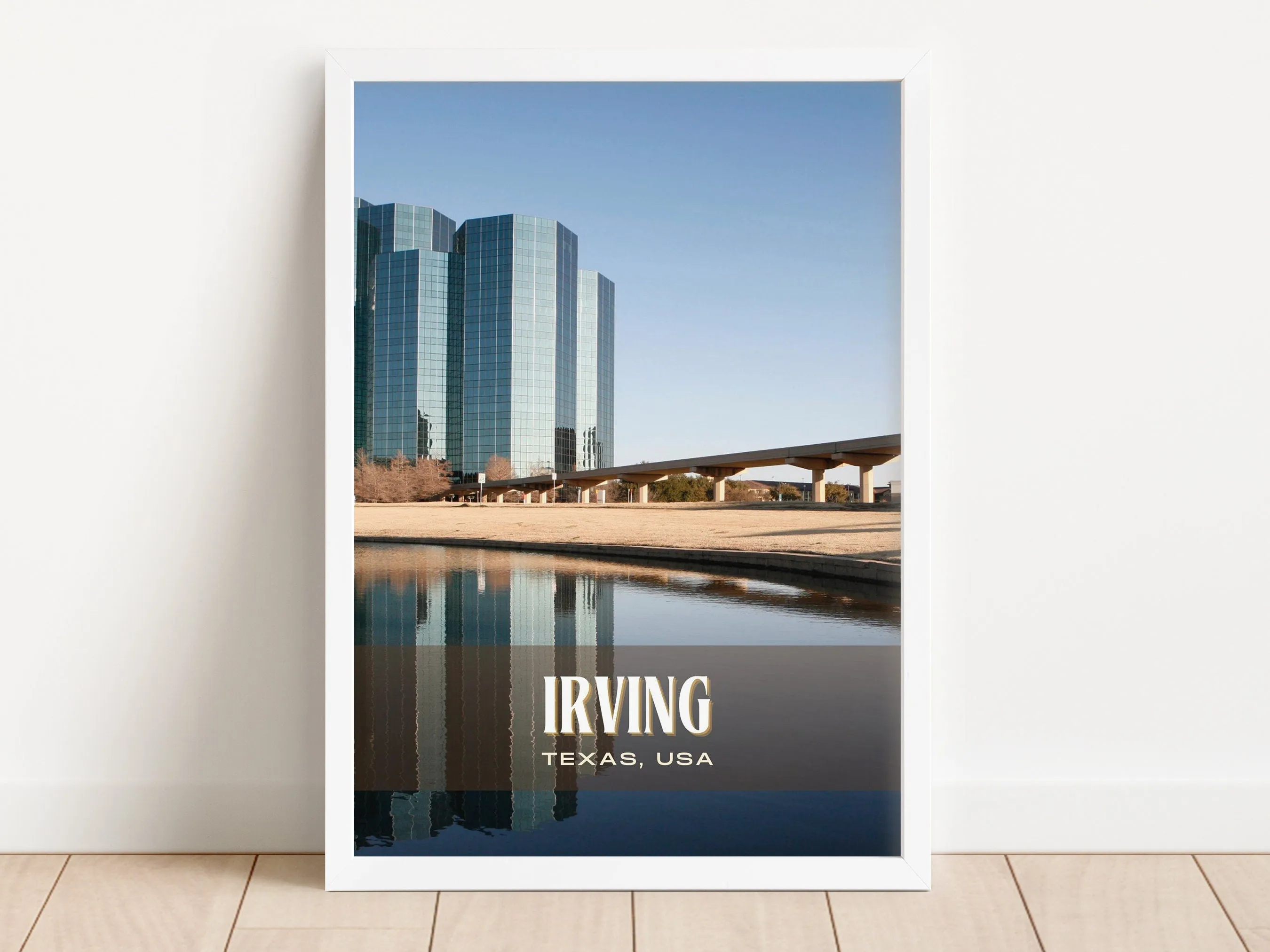 Irving Retro Wall Art, Texas, USA