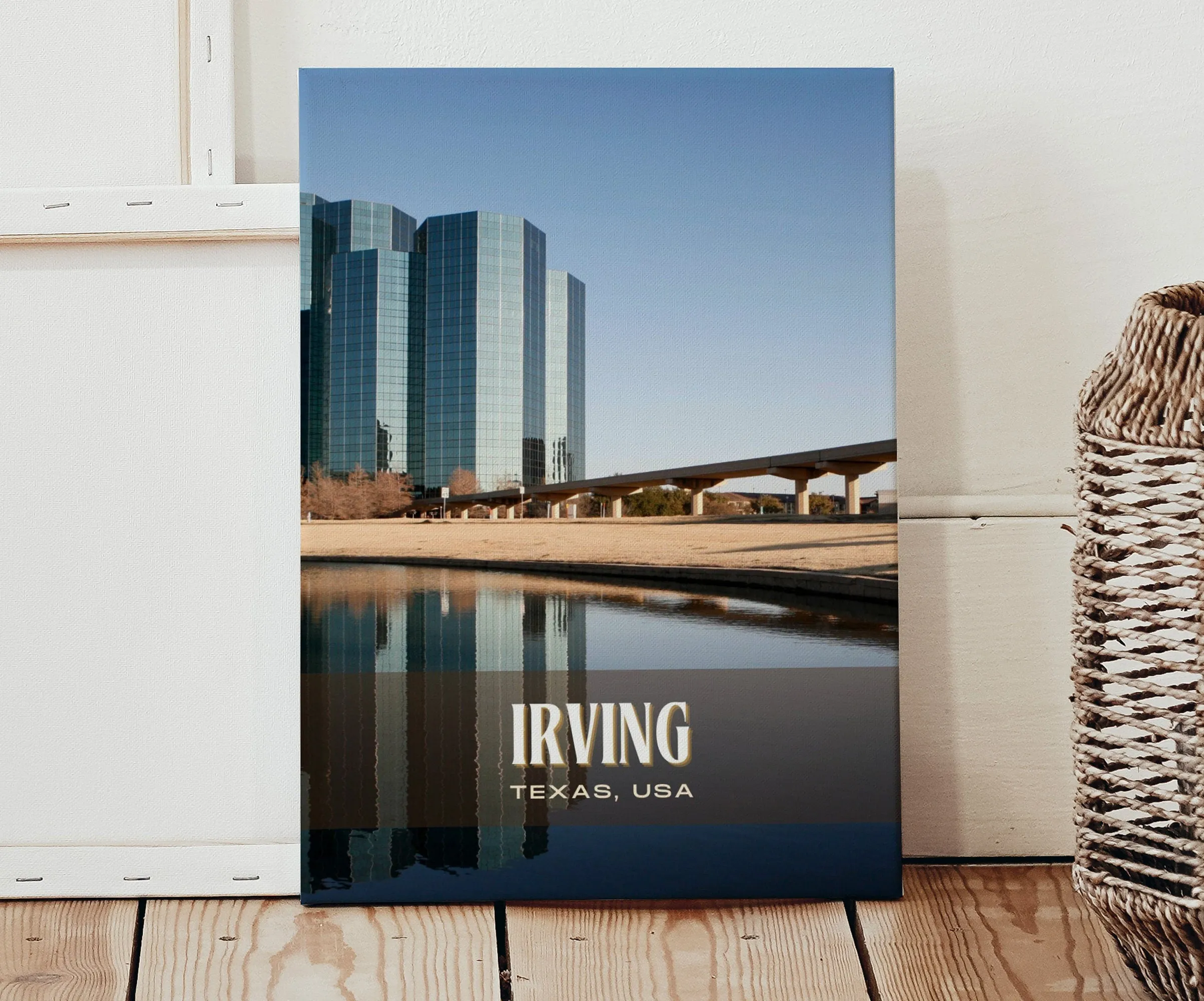 Irving Retro Wall Art, Texas, USA