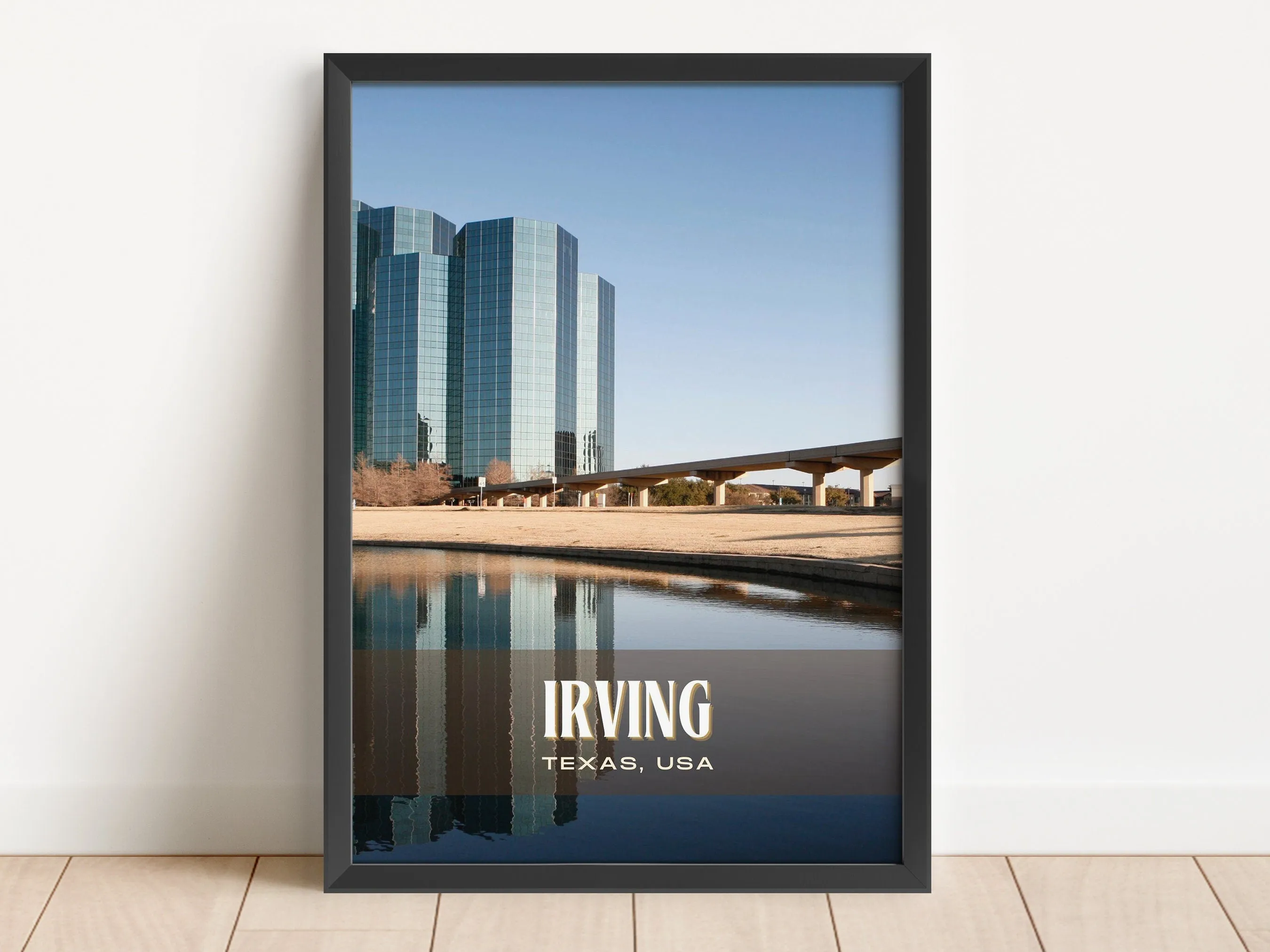 Irving Retro Wall Art, Texas, USA