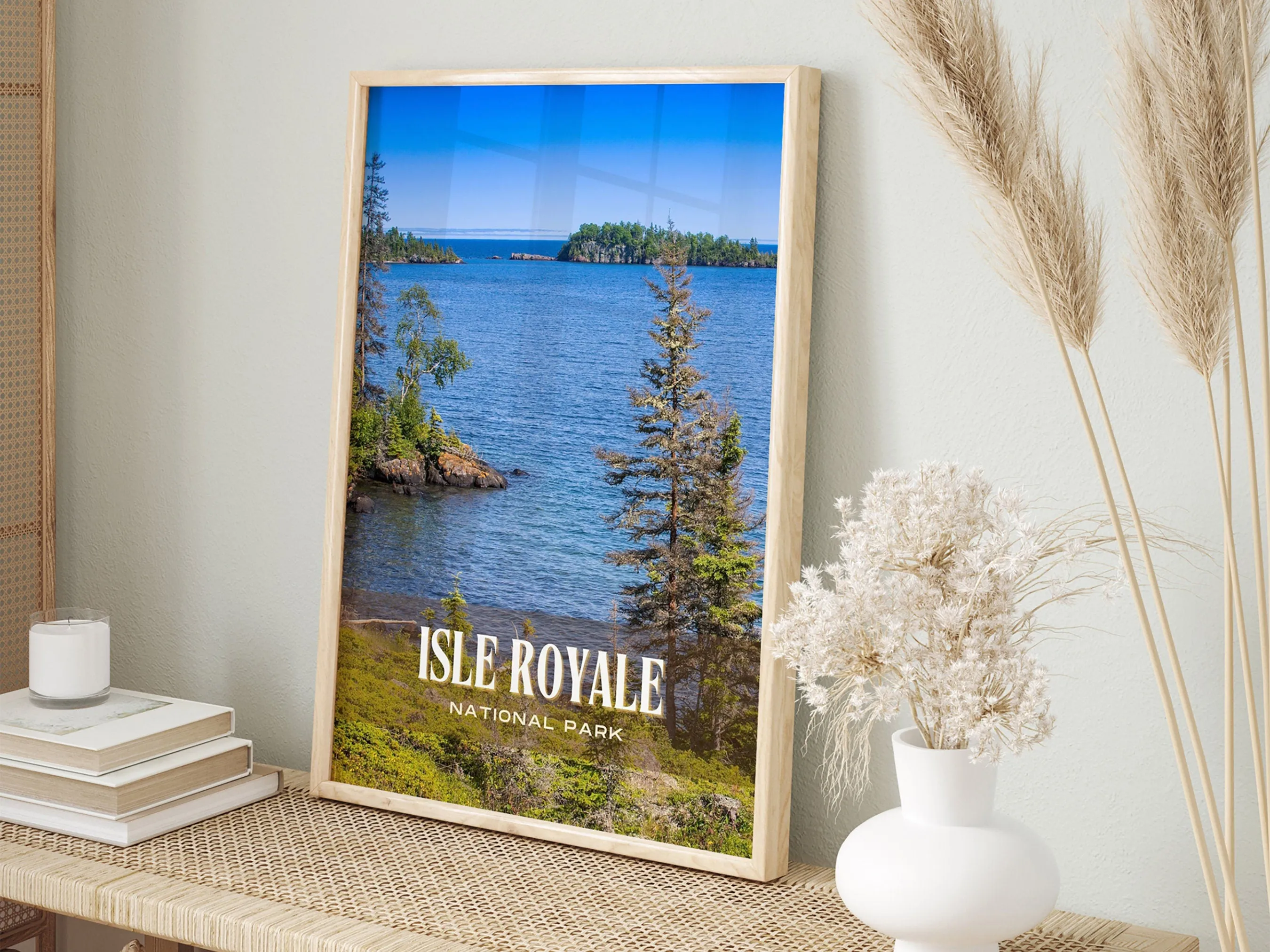 Isle Royale National Park Vintage Wall Art, Michigan, USA