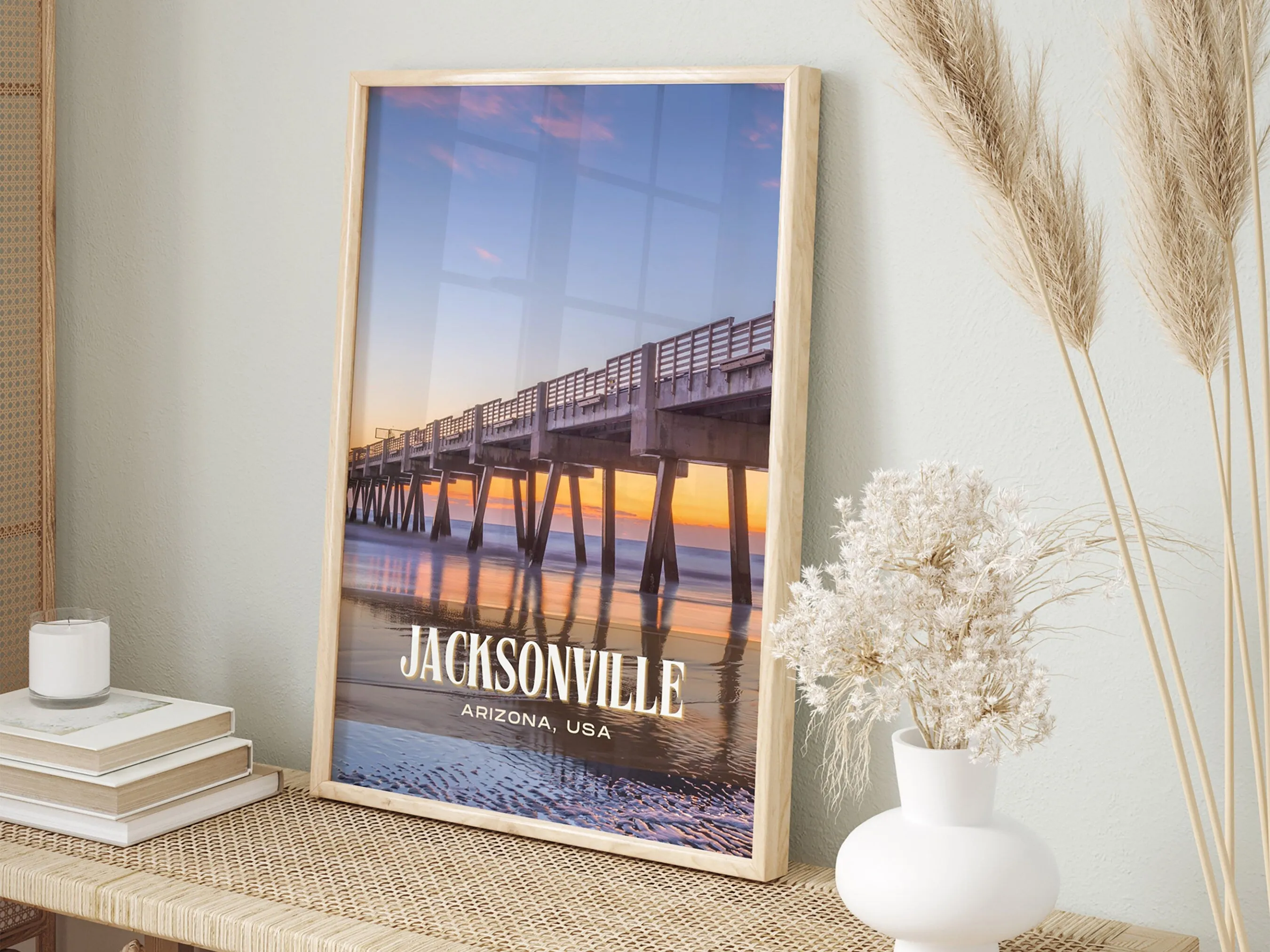 Jacksonville Retro Wall Art, Arizona, USA