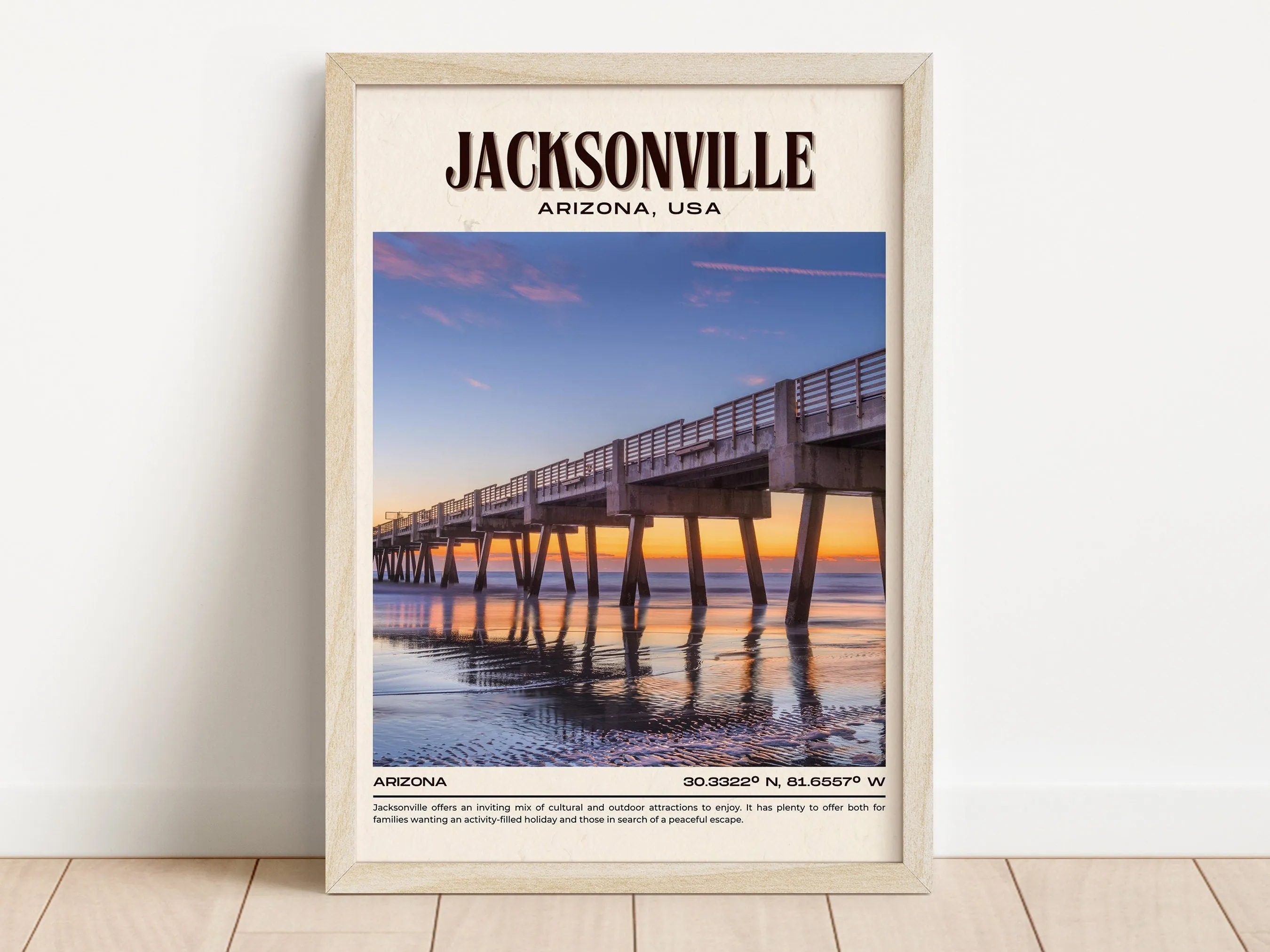 Jacksonville Vintage Wall Art, Arizona, USA