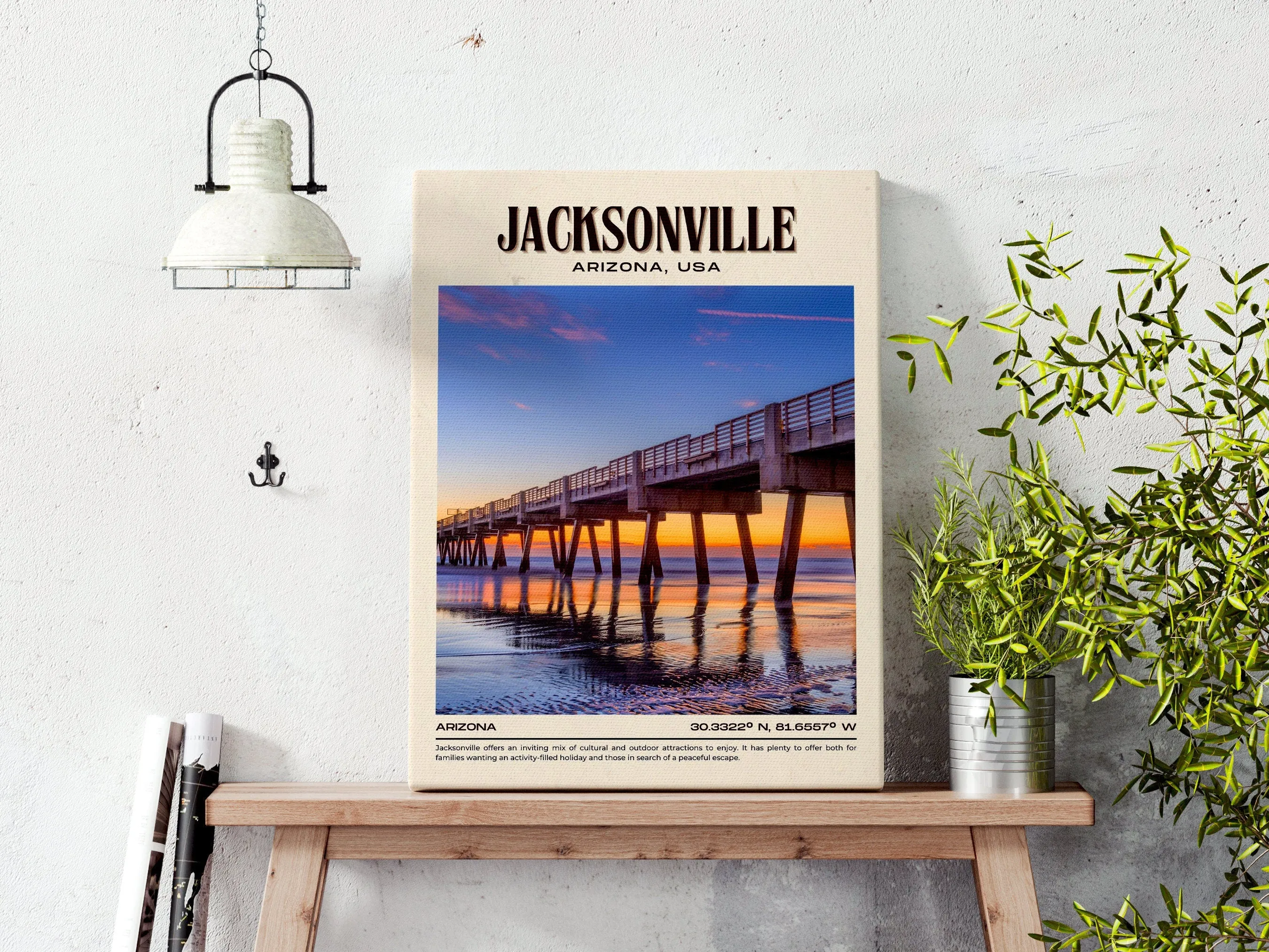 Jacksonville Vintage Wall Art, Arizona, USA
