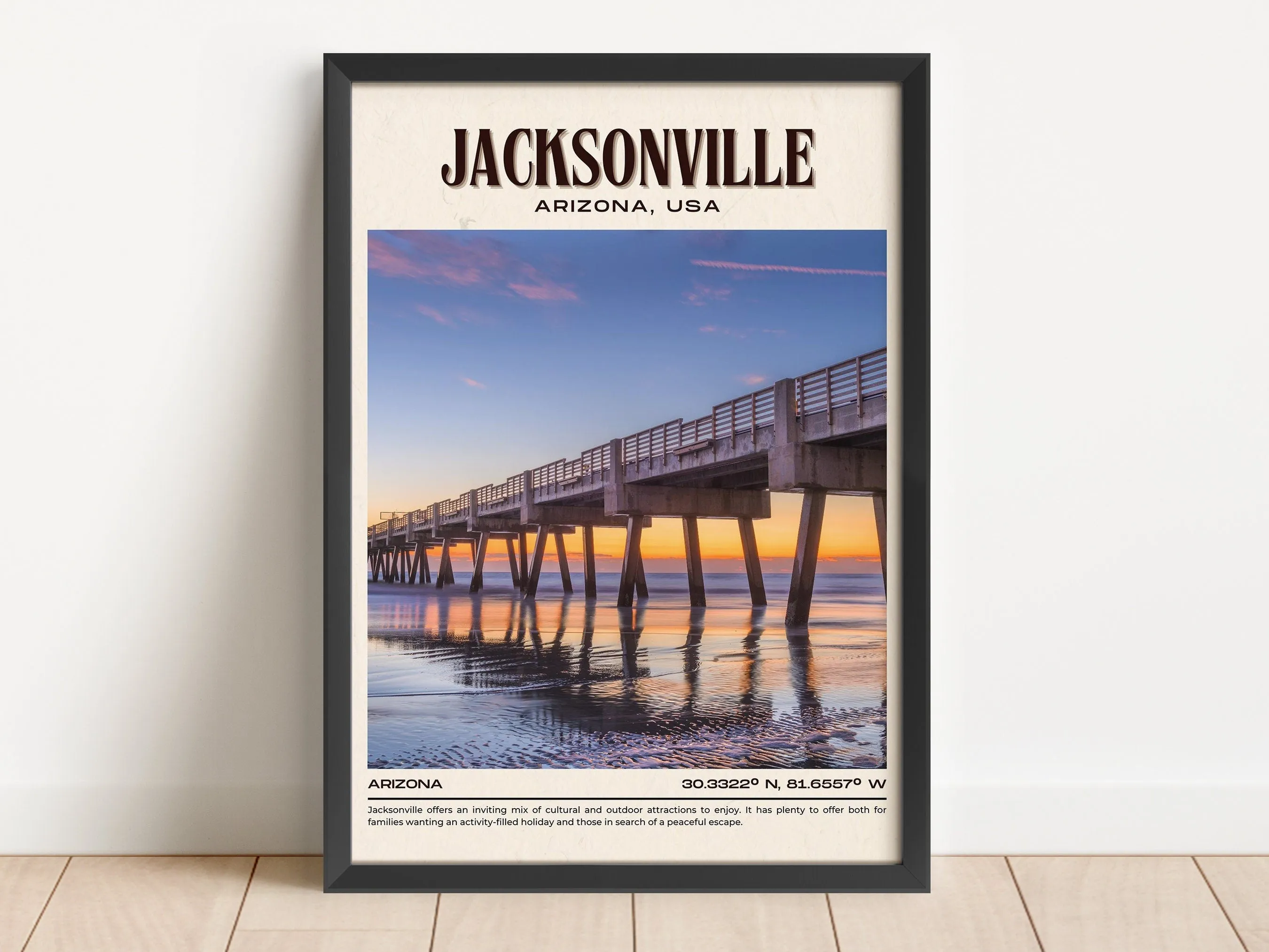 Jacksonville Vintage Wall Art, Arizona, USA