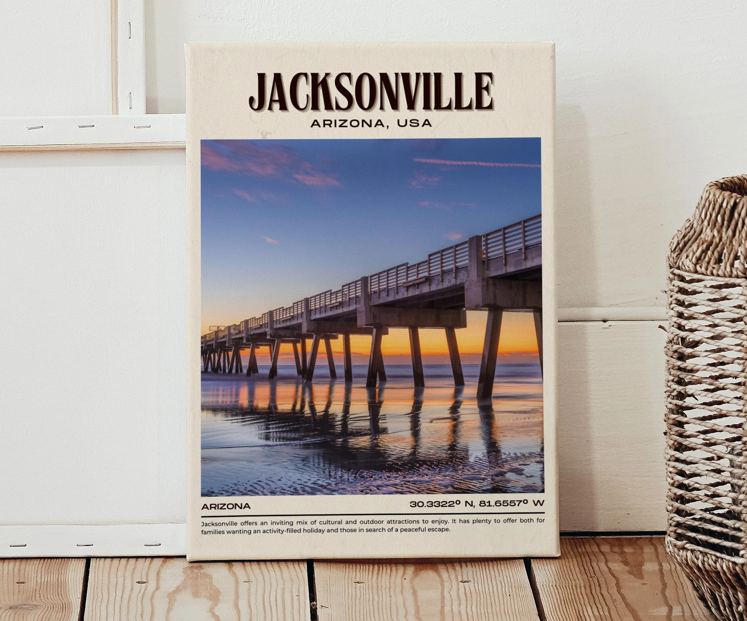 Jacksonville Vintage Wall Art, Arizona, USA