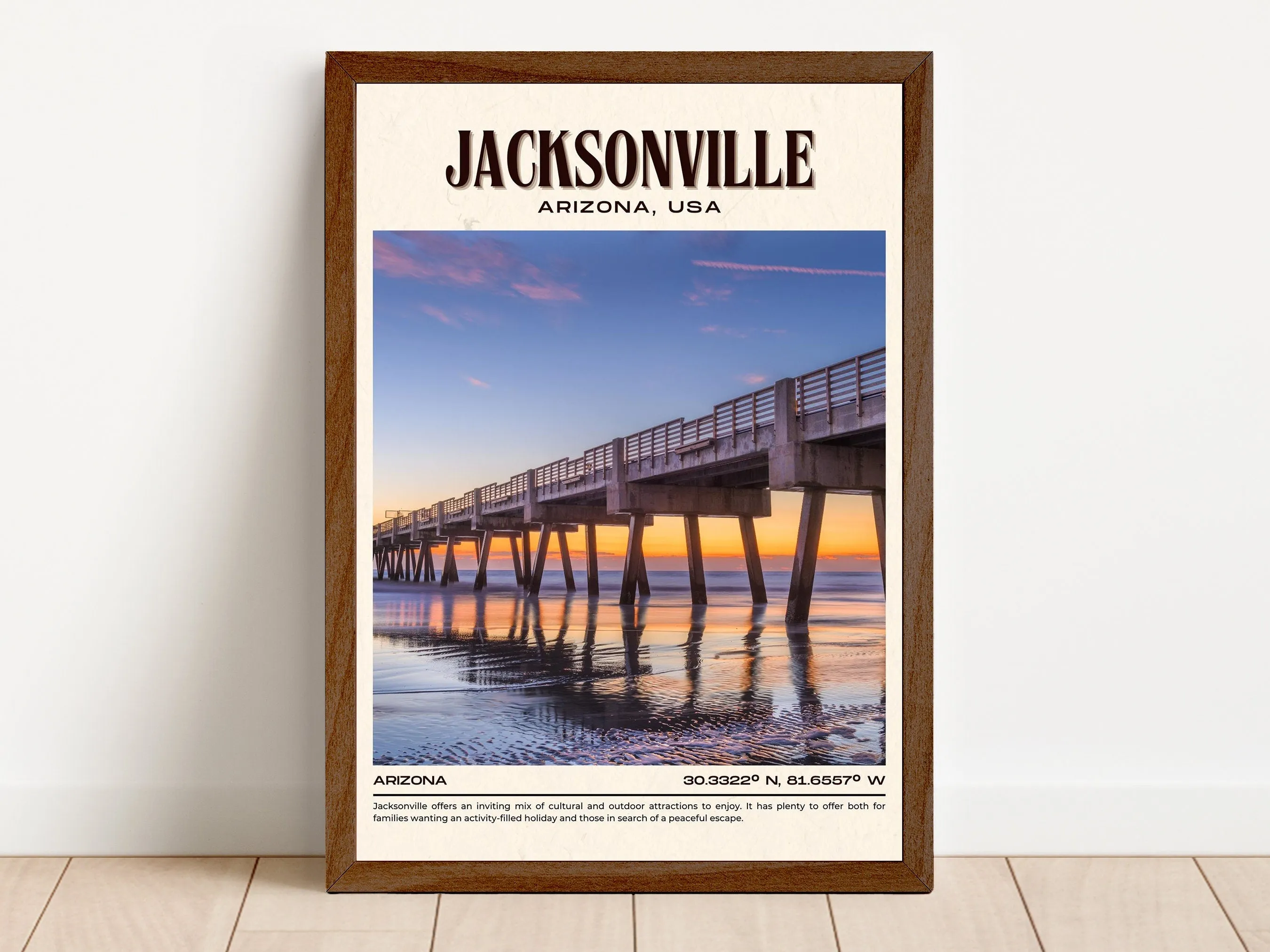 Jacksonville Vintage Wall Art, Arizona, USA