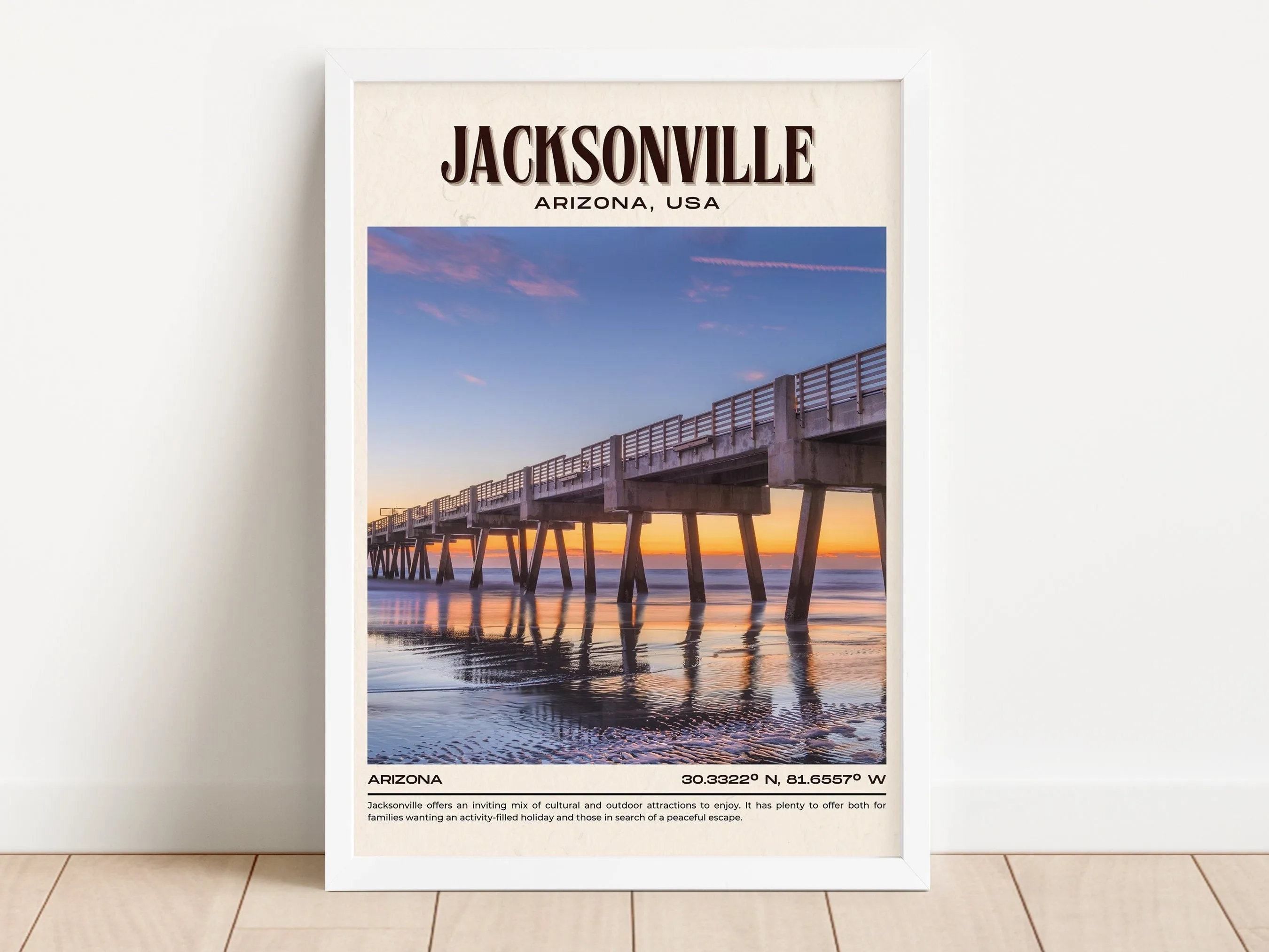 Jacksonville Vintage Wall Art, Arizona, USA