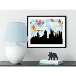 Jakarta, Indonesia geometric skyline