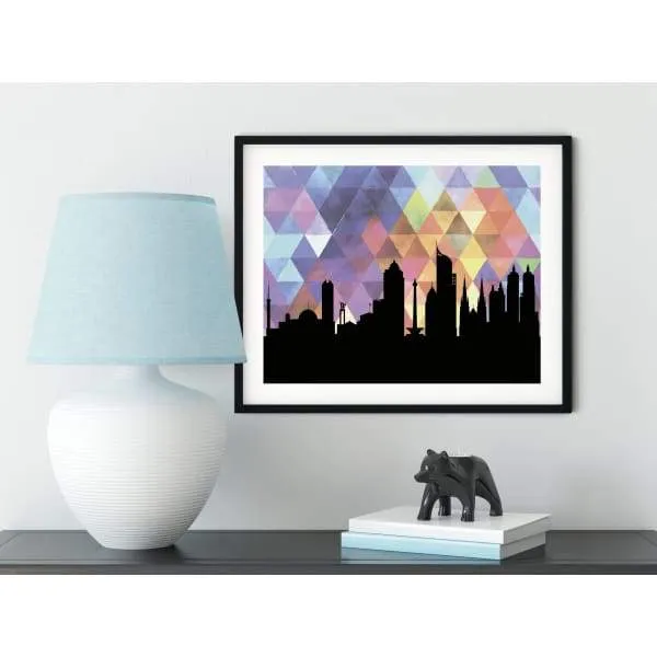 Jakarta, Indonesia geometric skyline