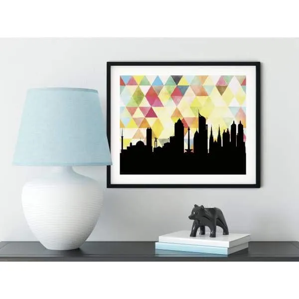 Jakarta, Indonesia geometric skyline