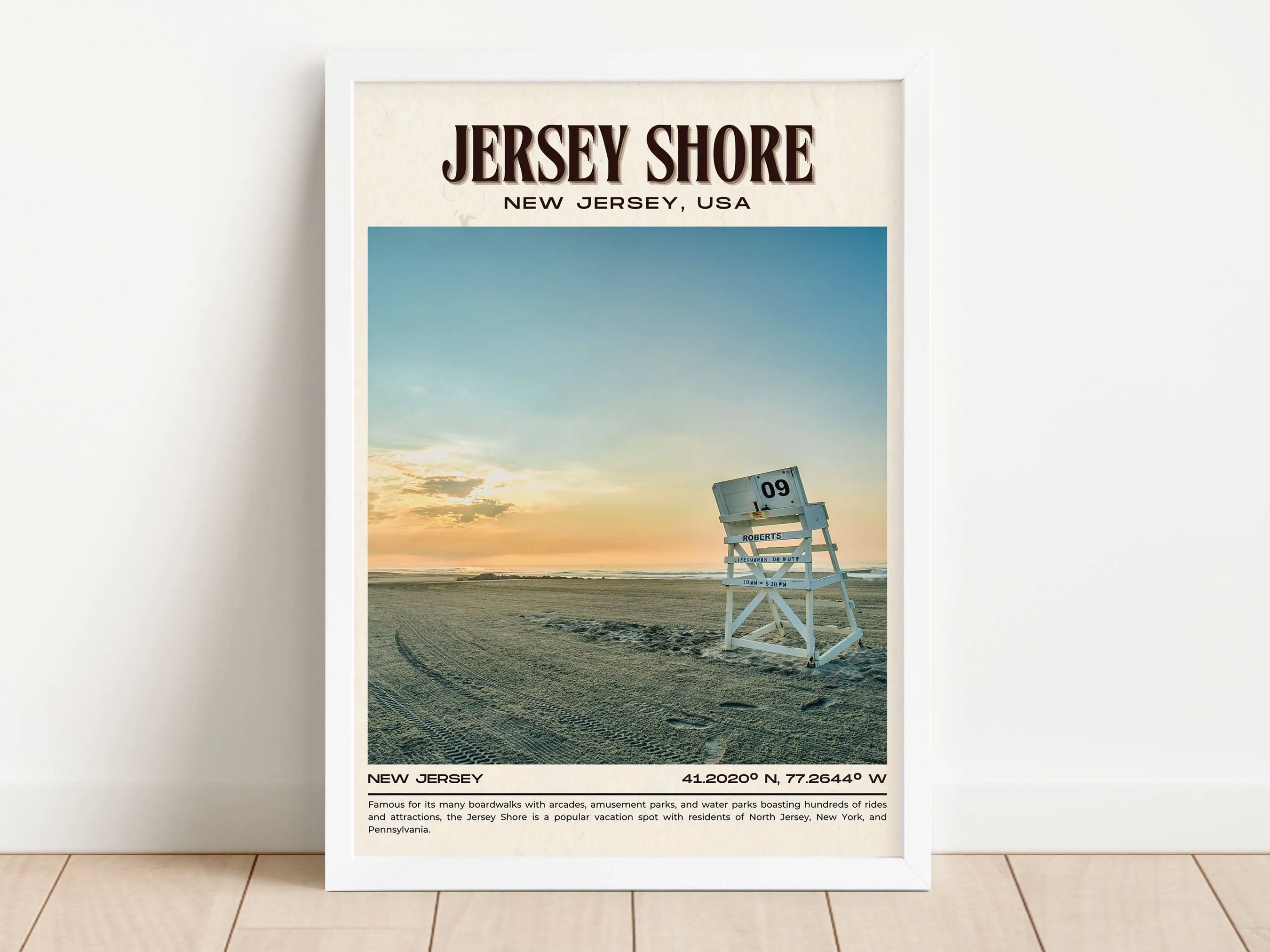 Jersey Shore Vintage Wall Art, New Jersey, USA