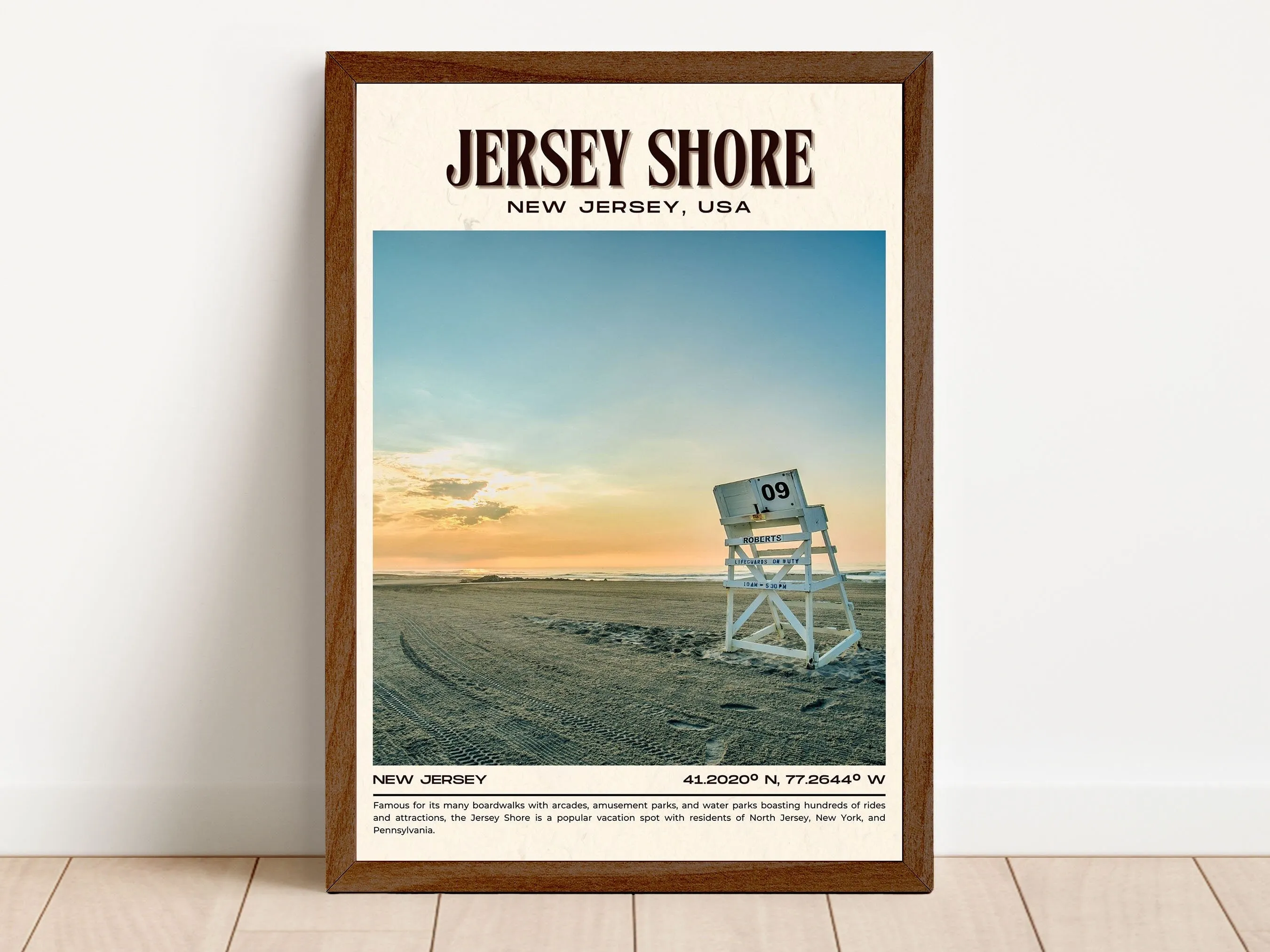Jersey Shore Vintage Wall Art, New Jersey, USA