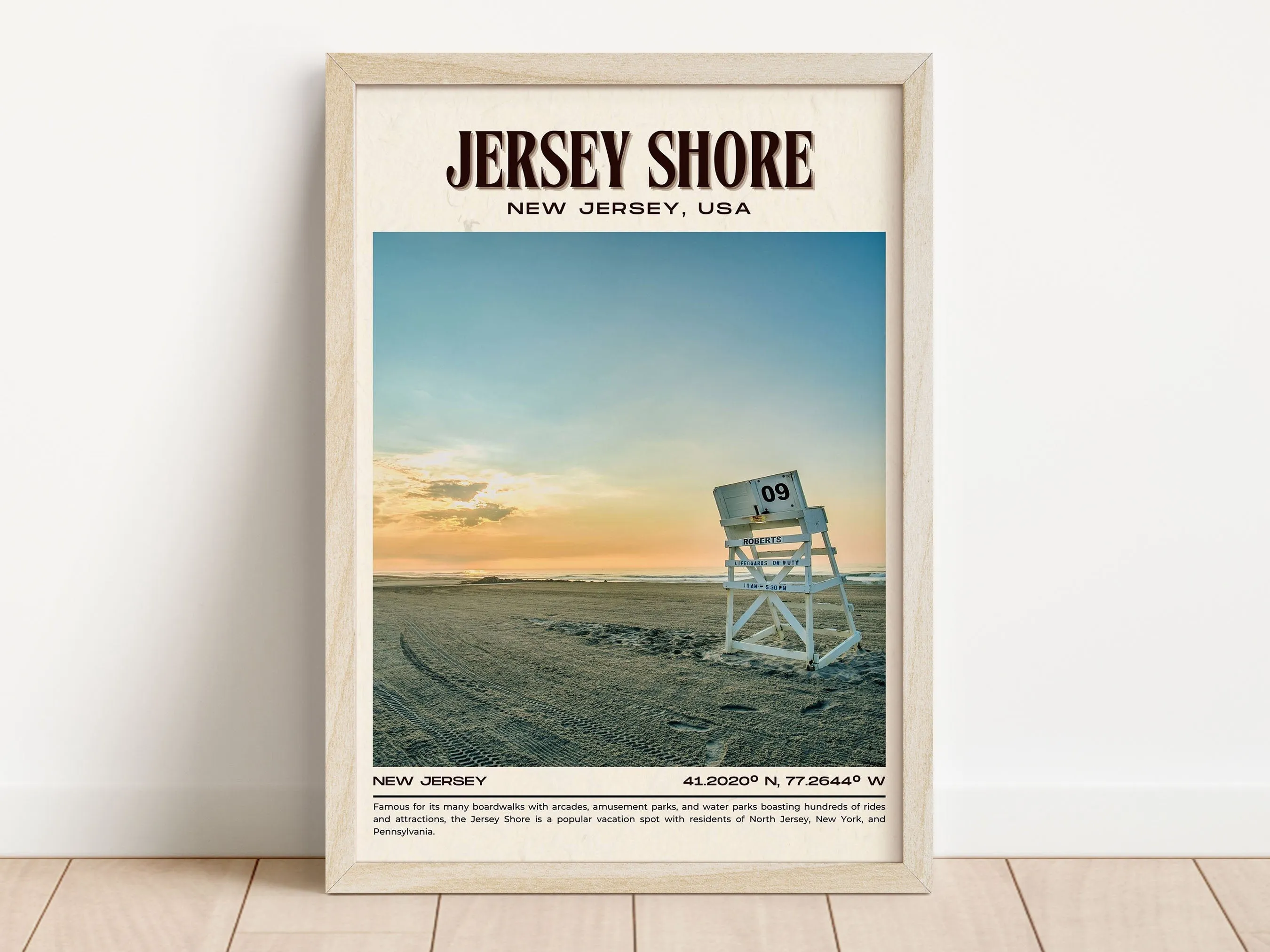Jersey Shore Vintage Wall Art, New Jersey, USA