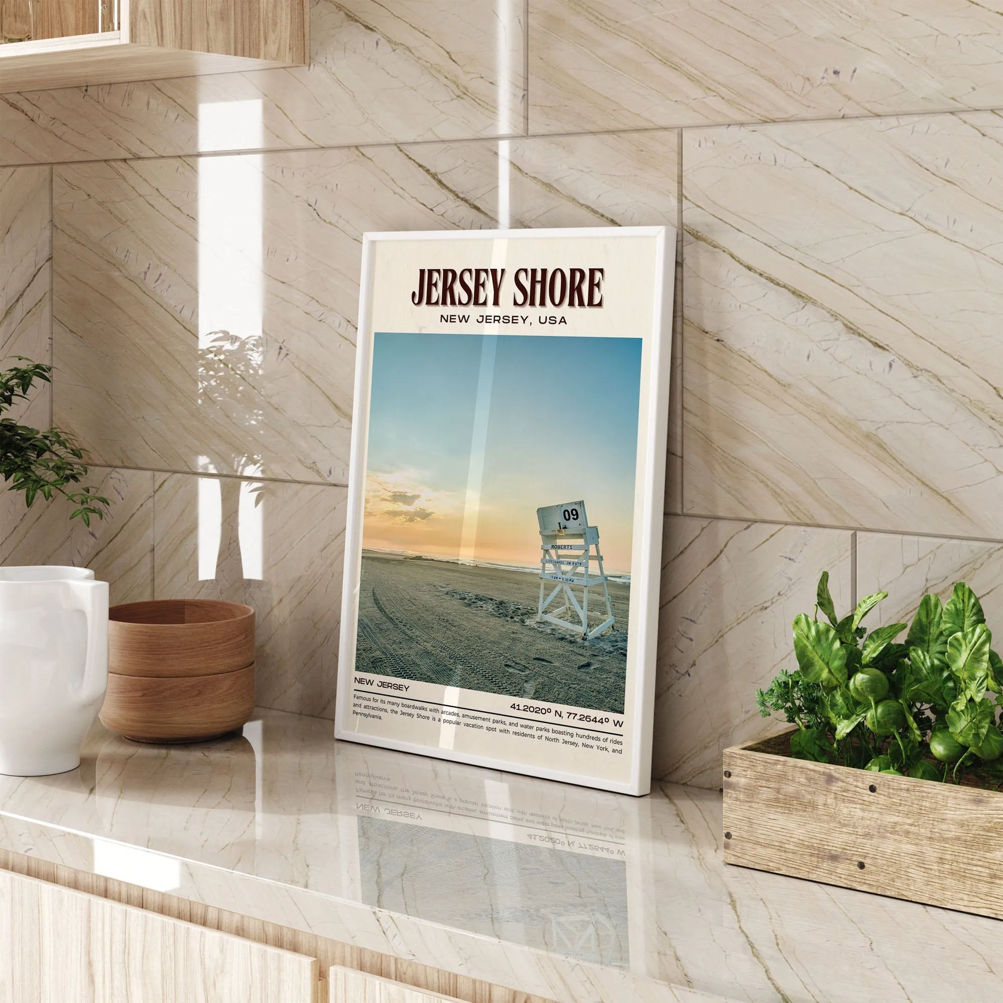Jersey Shore Vintage Wall Art, New Jersey, USA