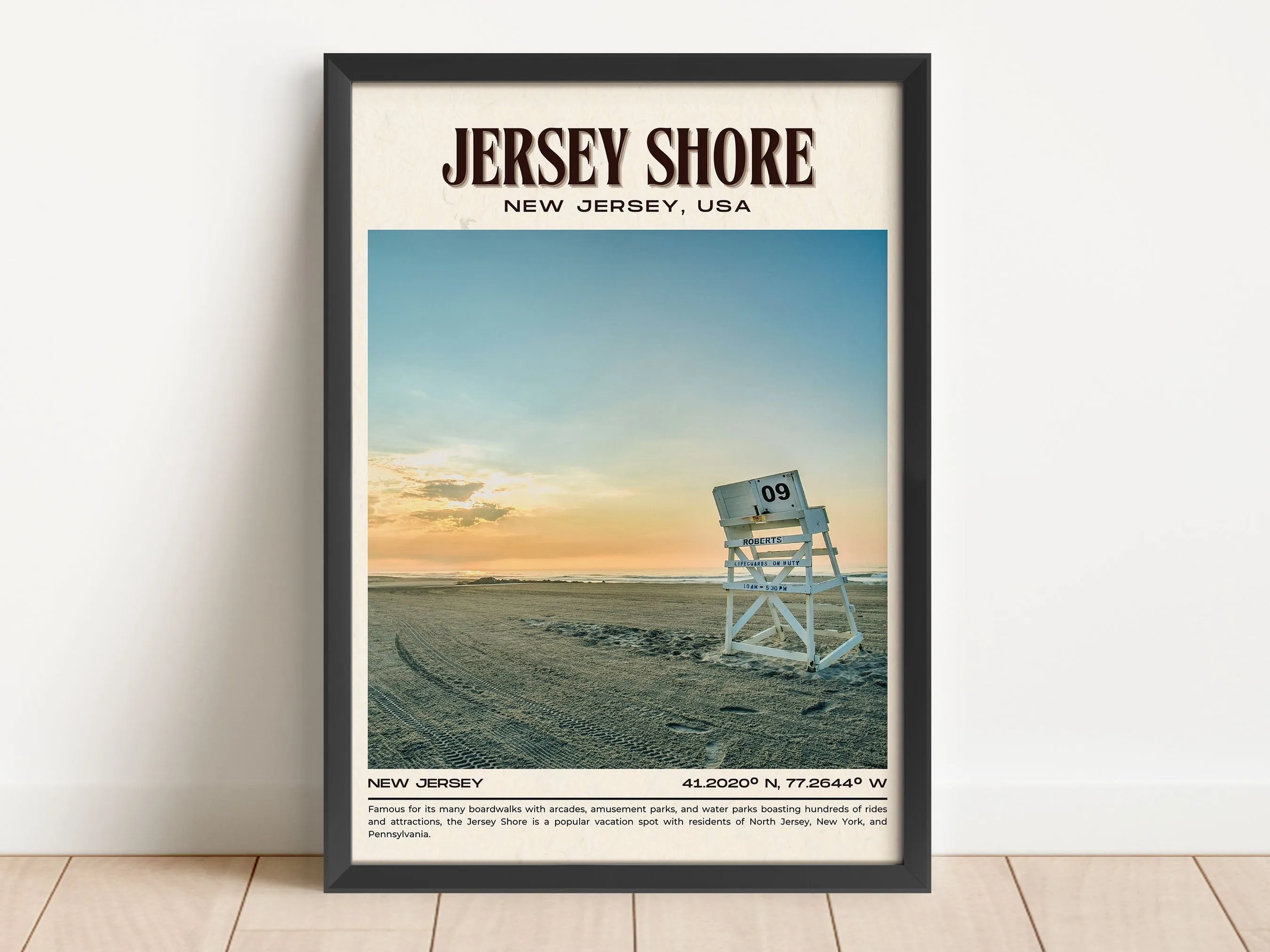 Jersey Shore Vintage Wall Art, New Jersey, USA