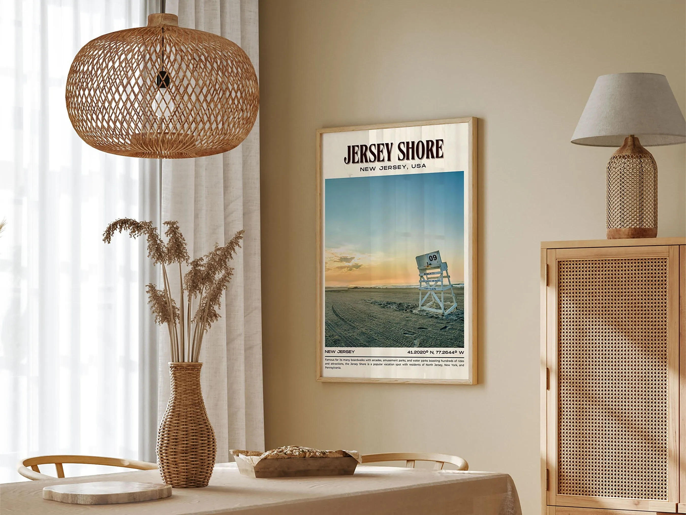 Jersey Shore Vintage Wall Art, New Jersey, USA