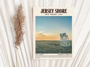Jersey Shore Vintage Wall Art, New Jersey, USA