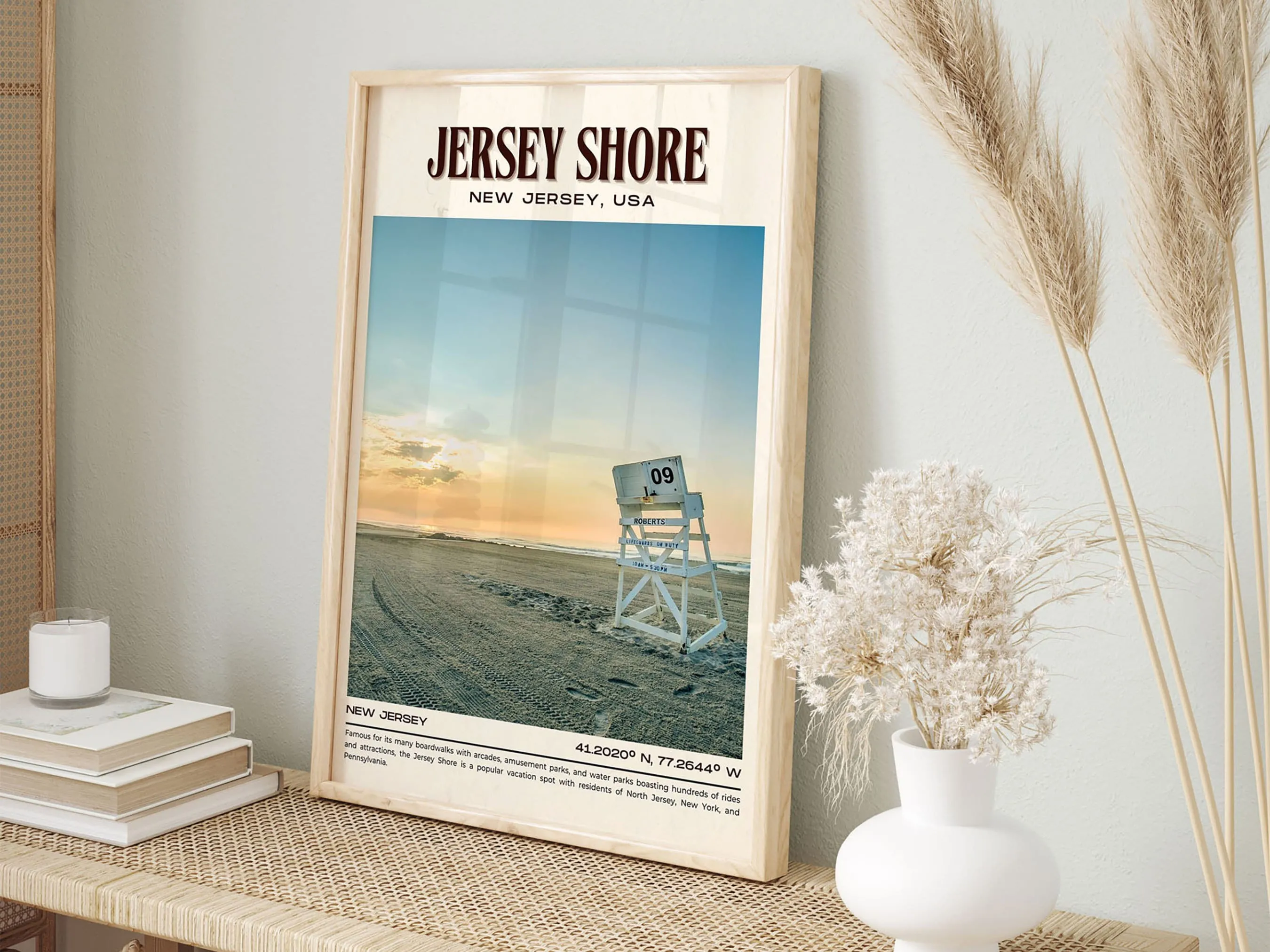 Jersey Shore Vintage Wall Art, New Jersey, USA