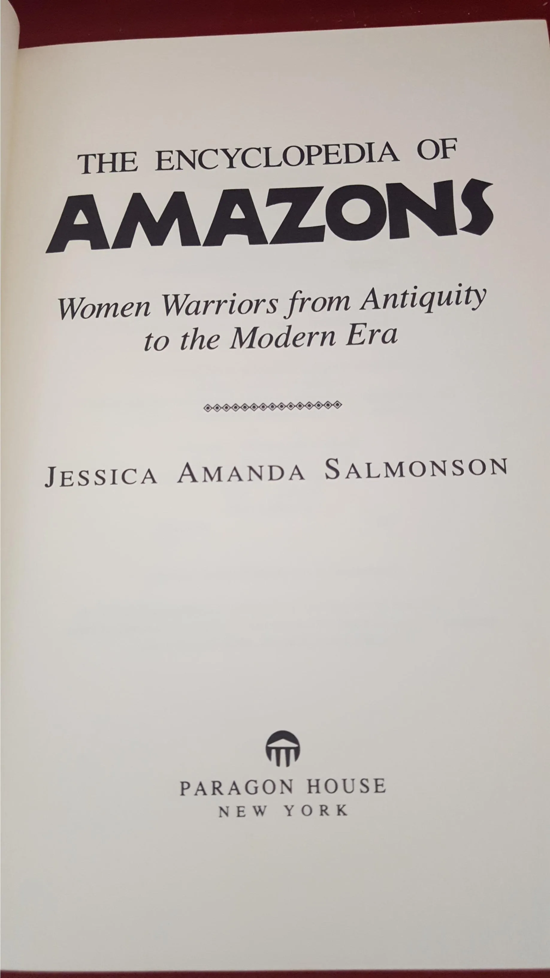 Jessica Amanda Salmonson-The Encyclopedia Of Amazons, Paragon, 1991, 1st, Signed
