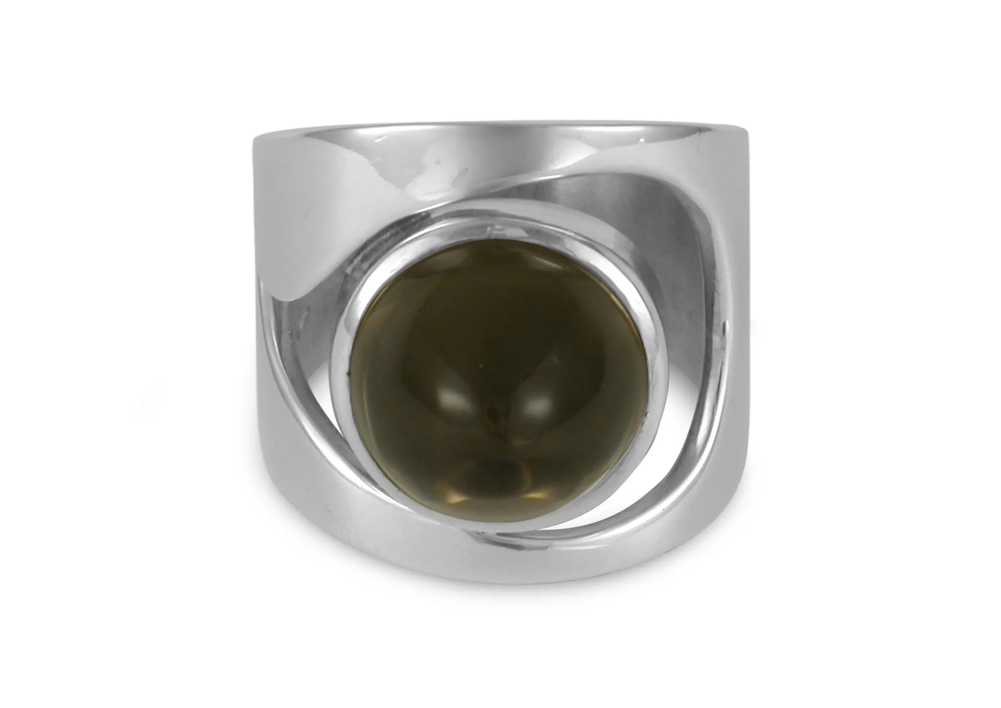 JW454 Smokey Quartz Ring, Sterling Silver