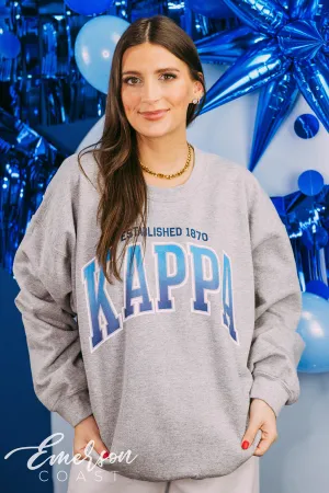 Kappa Kappa Gamma PR Simple Ombre Crewneck