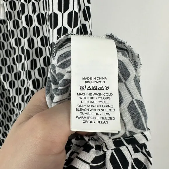 Kate Spade Arrow Stripe Off Shoulder Ruffled Dress Black/White XS