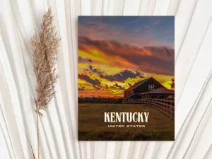 Kentucky Retro Wall Art, USA