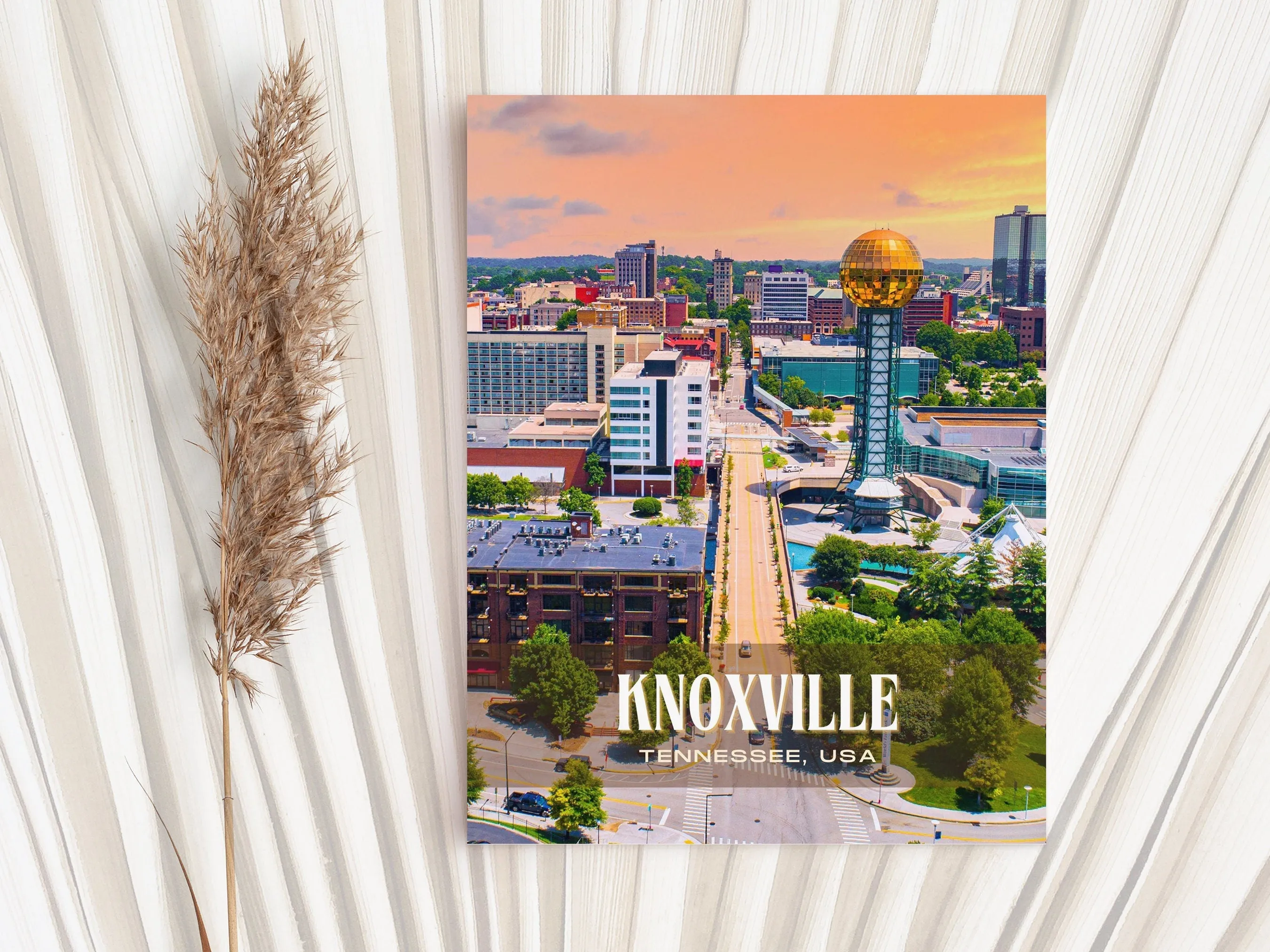 Knoxville Retro Wall Art, Tennessee, USA