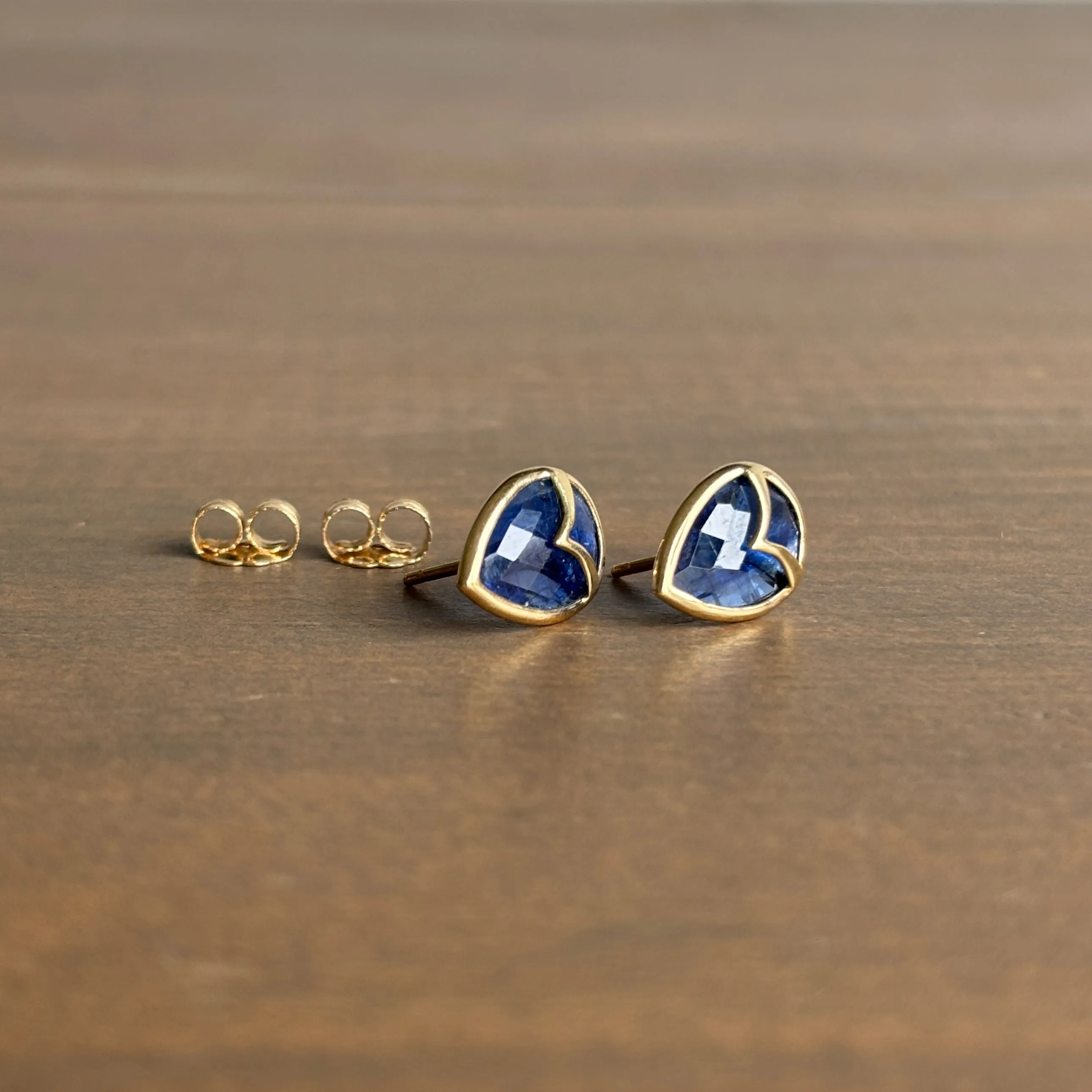 Kyanite Owl Stud Earrings