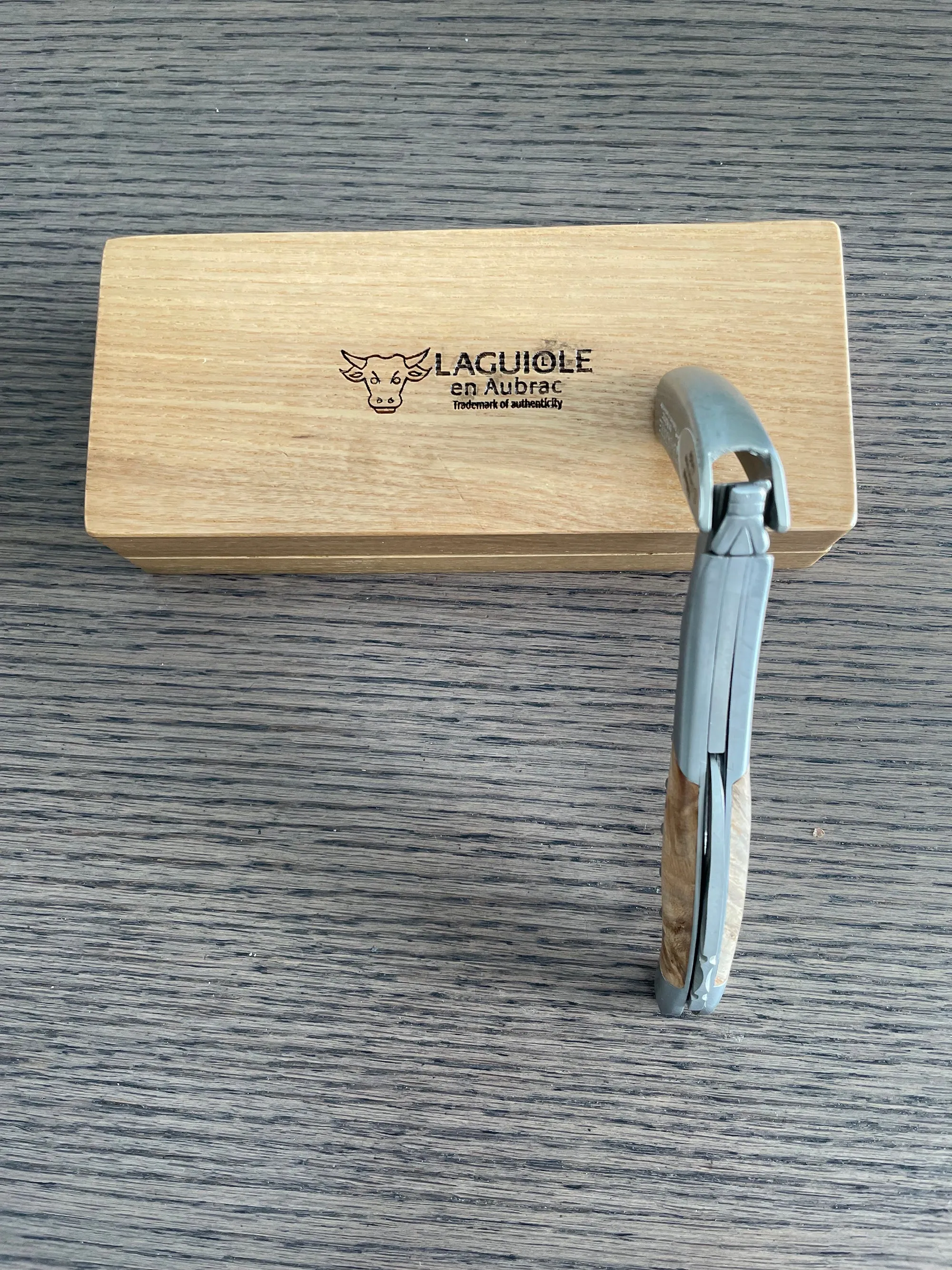 Laguiole en Aubrac Sommelier Waiter's Corkscrew with Lime Tree Wood Handle