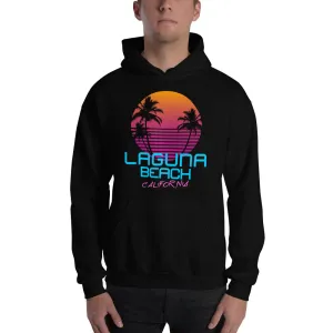 Laguna Beach California Retro 80's Hooded Sweatshirt
