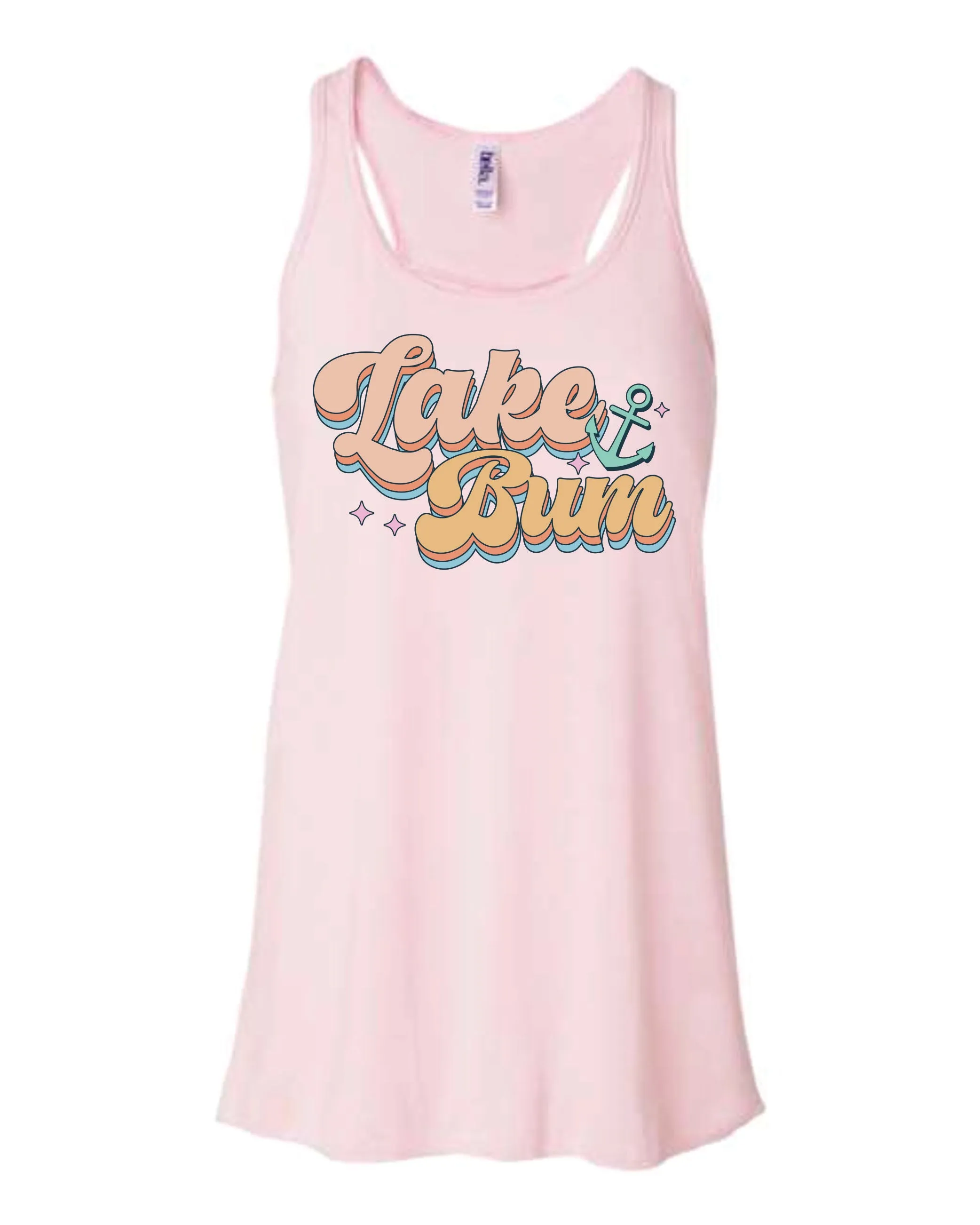 Lake Bum Flowy Racerback Tank Top