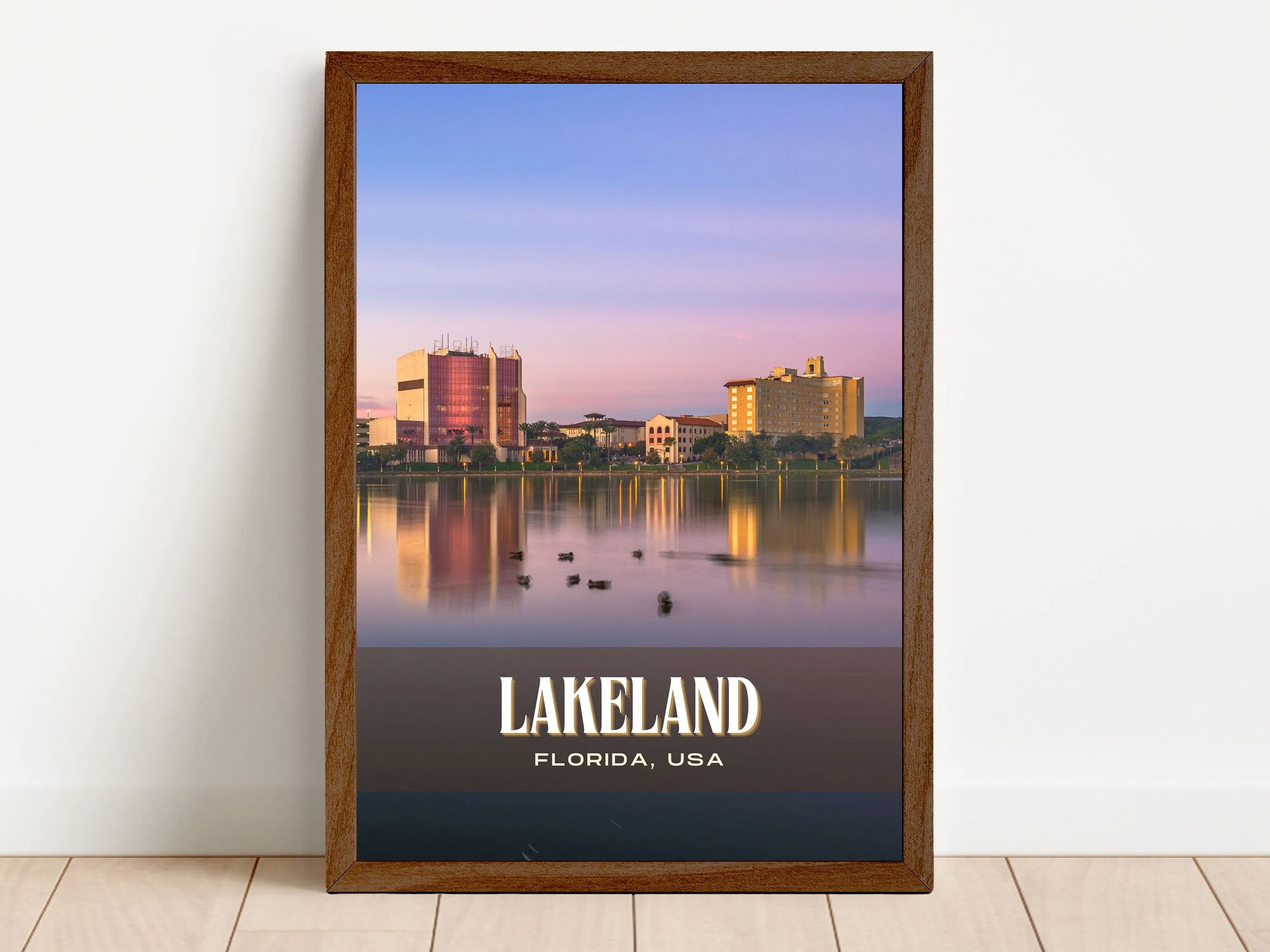 Lakeland Retro Wall Art, Florida, USA
