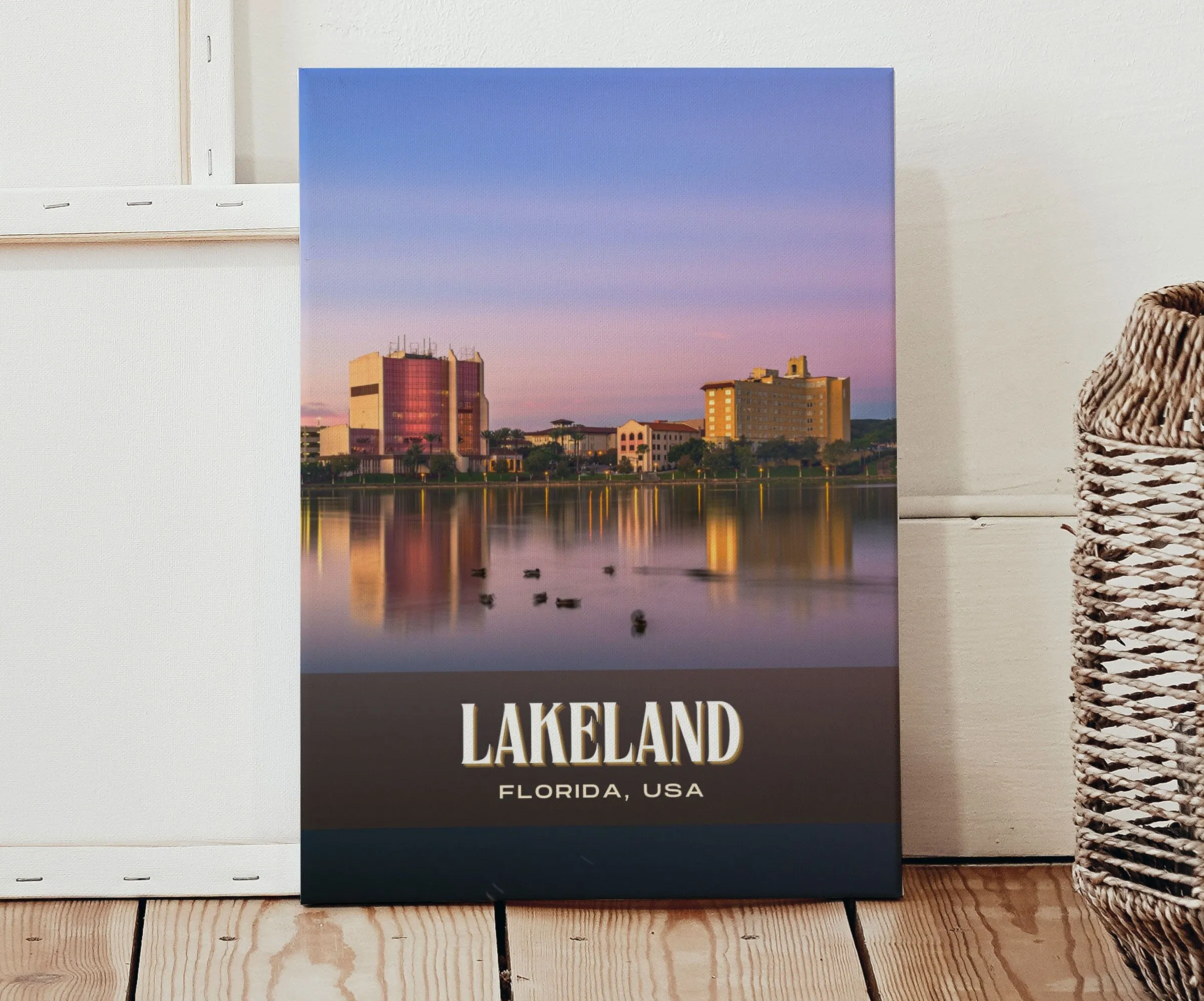 Lakeland Retro Wall Art, Florida, USA