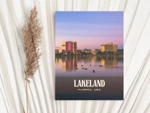 Lakeland Retro Wall Art, Florida, USA