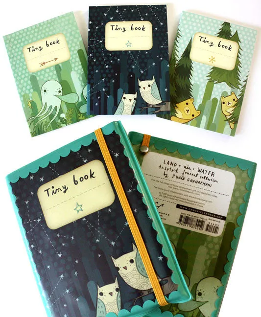 Land-Air-Water Set of 3 Mini Journals