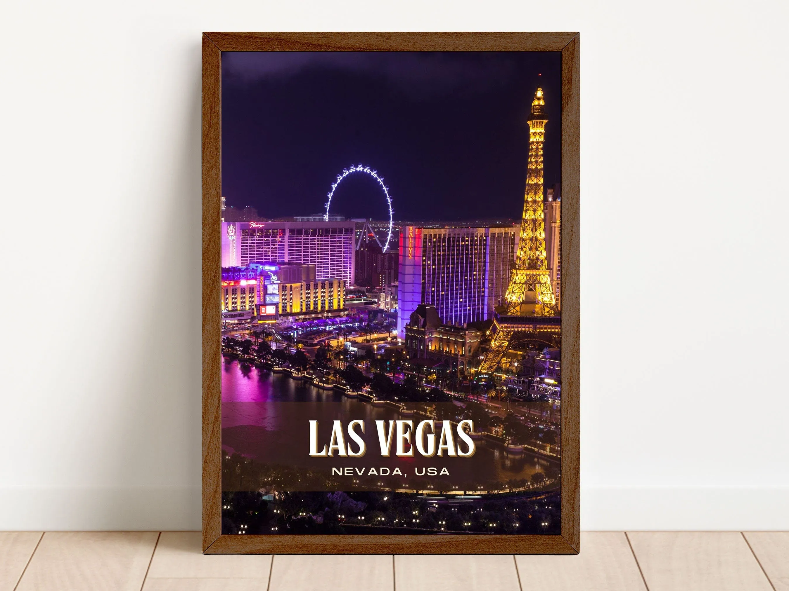 Las Vegas Retro Wall Art, Nevada, USA