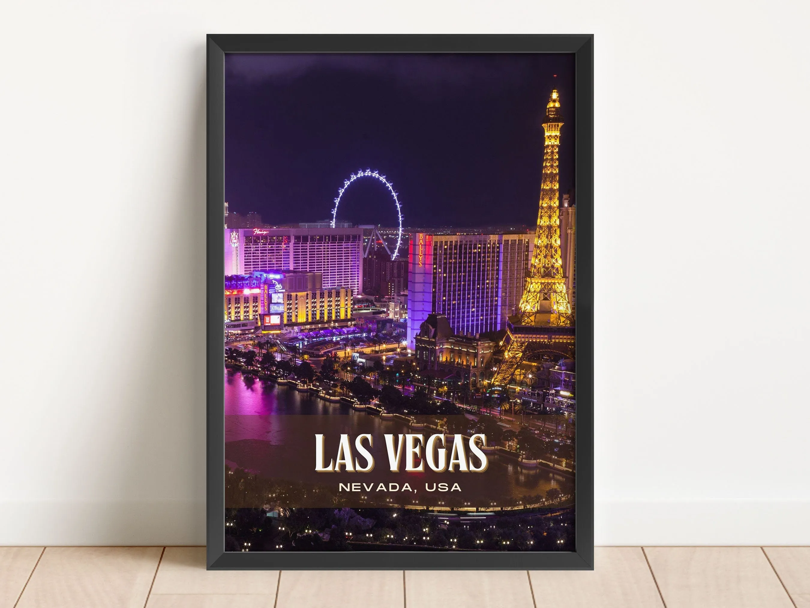 Las Vegas Retro Wall Art, Nevada, USA