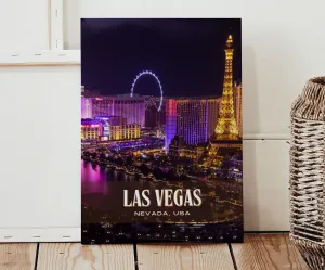 Las Vegas Retro Wall Art, Nevada, USA