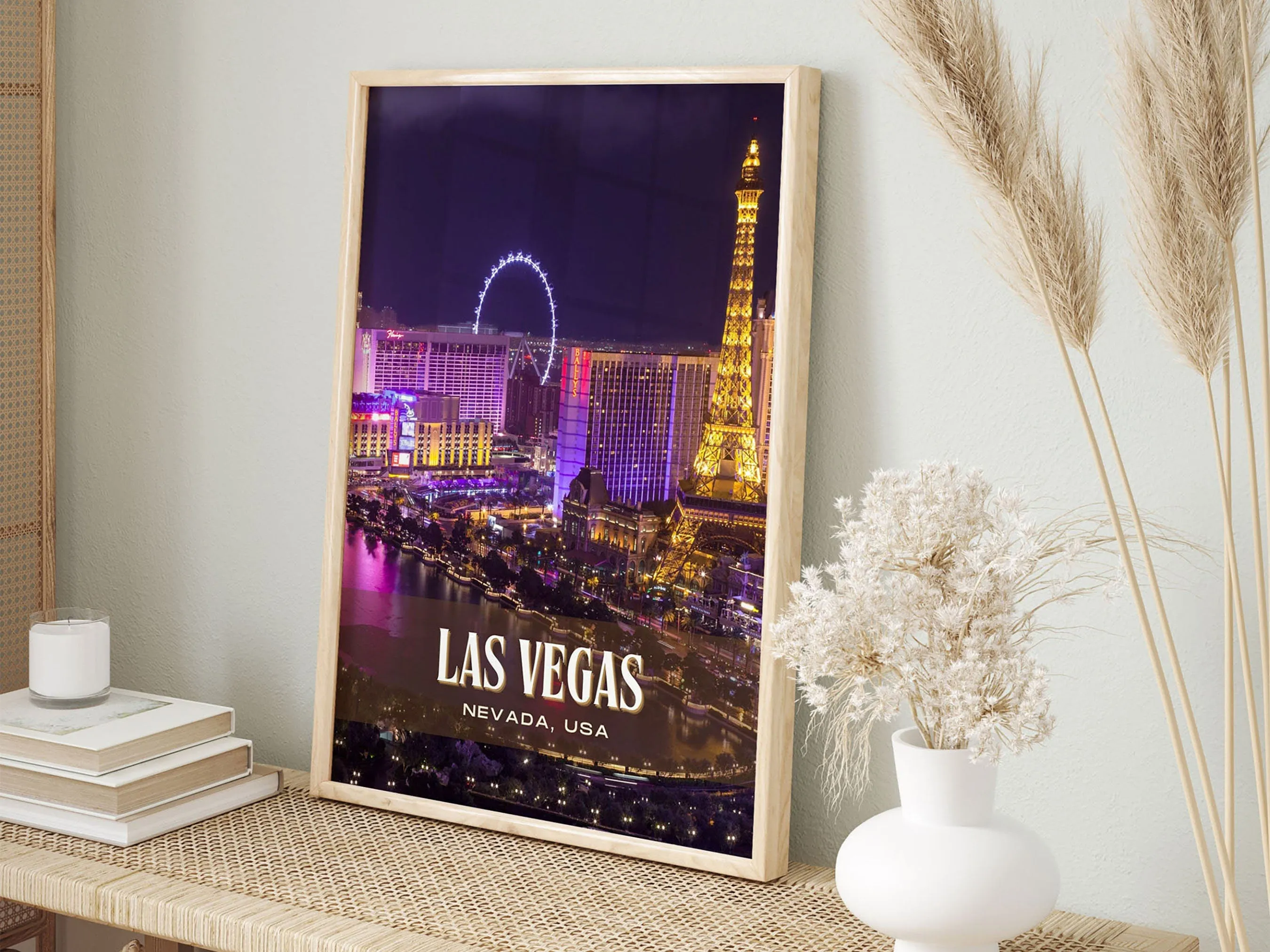 Las Vegas Retro Wall Art, Nevada, USA