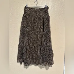 Lauren Ralph Lauren 100% Silk Skirt Boho Lined Size Small