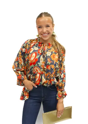 LBLOX Paisley Babydoll Top