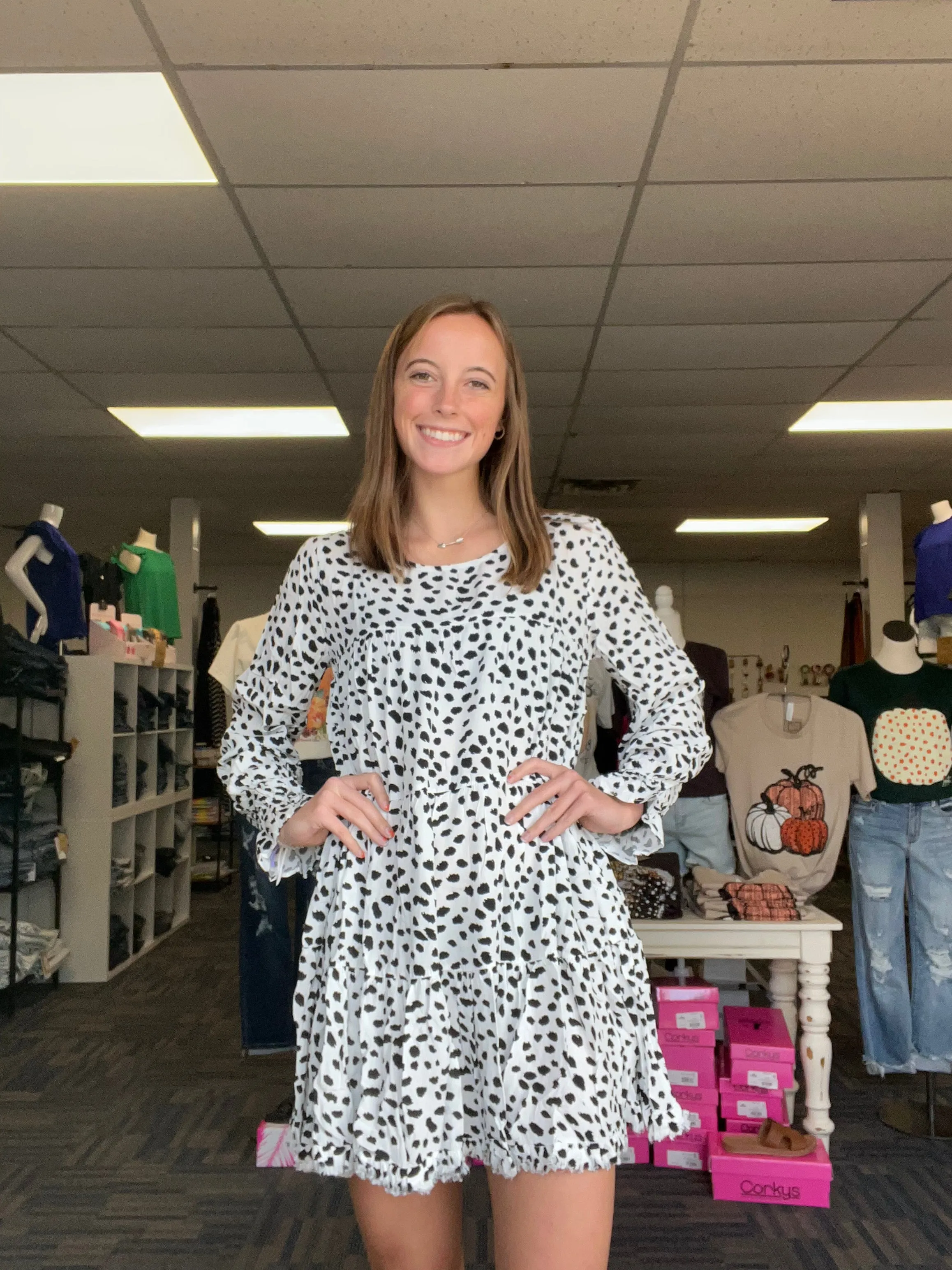Leading The Way Spotted Dress