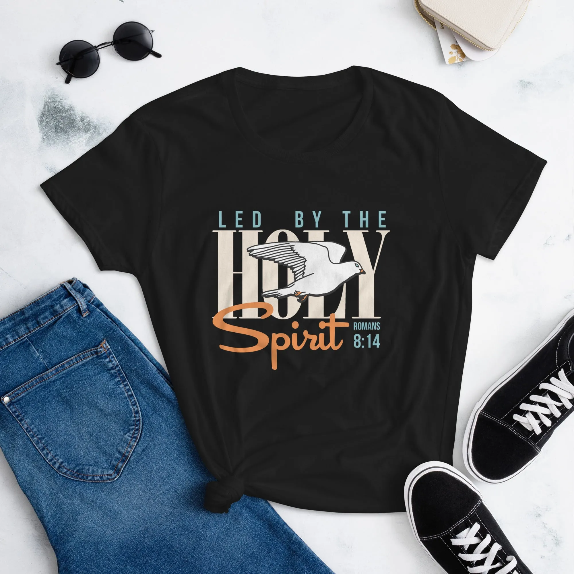 Led by the Holy Spirit - Women's fashioned short sleeve t-shirt