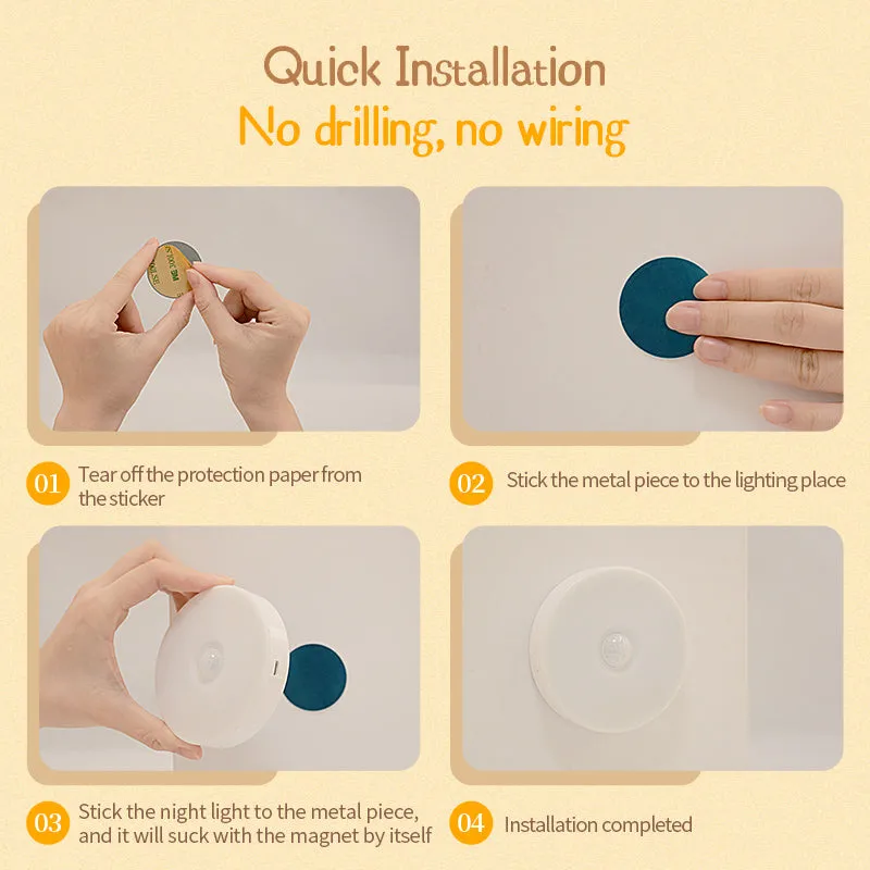 LED Motion Sensor Night Light USB Rechargeable