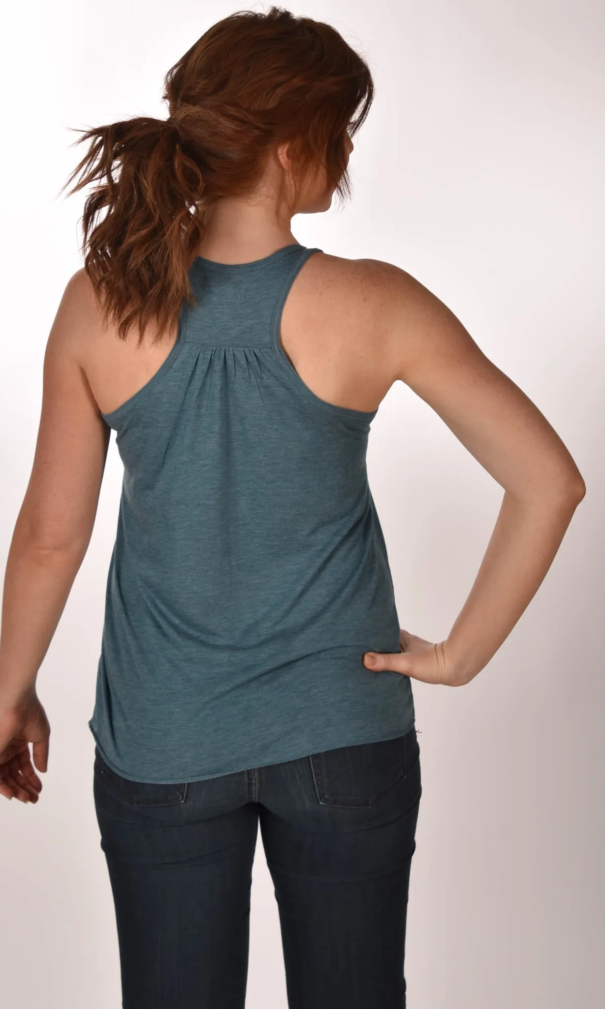 Life Is Better With Red Hair Flowy Racerback Tank